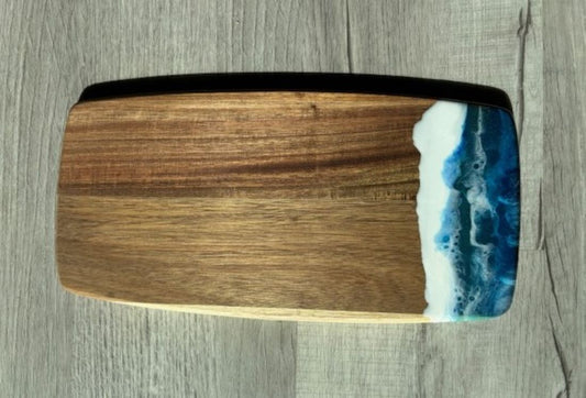 Acacia Wood Cutting Board with Ocean Theme