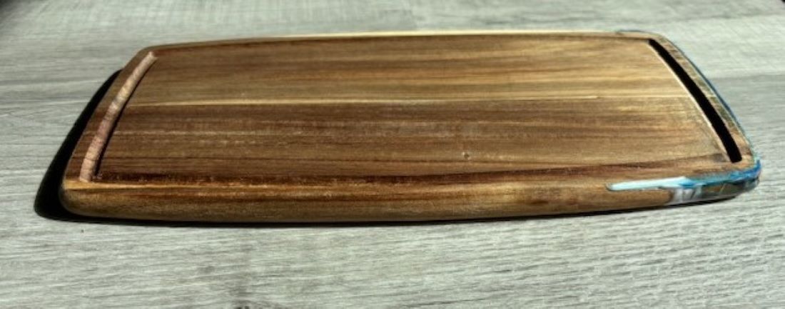 Acacia Wood Cutting Board with Ocean Theme