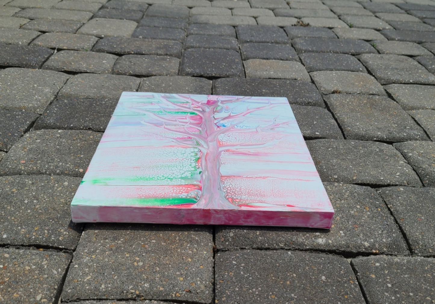 Cherry Blossom Tree Swipe Artwork, Acrylic 14 x 11