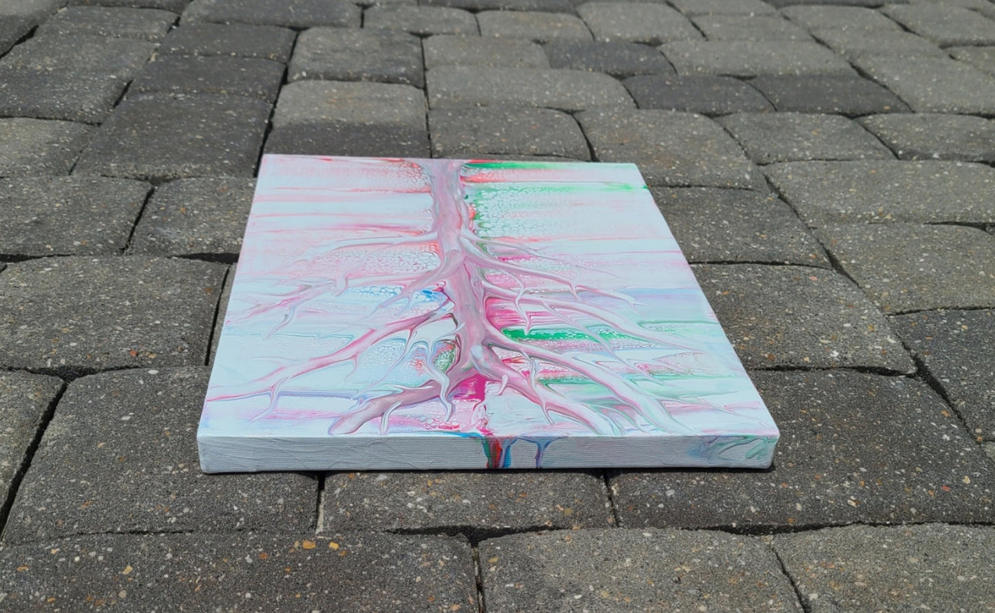 Cherry Blossom Tree Swipe Artwork, Acrylic 14 x 11