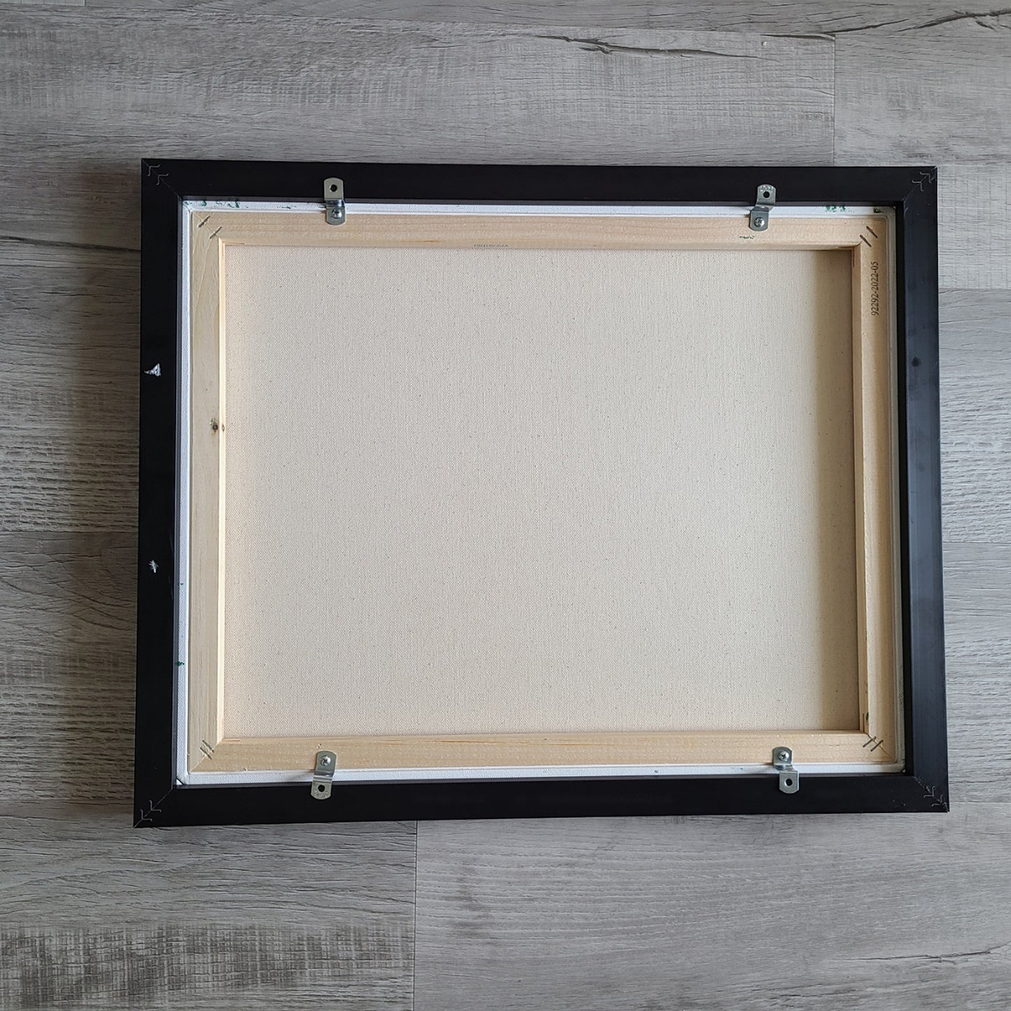 Framed Original Art, Flourish, White, Teal, Blue, Purple Leaves