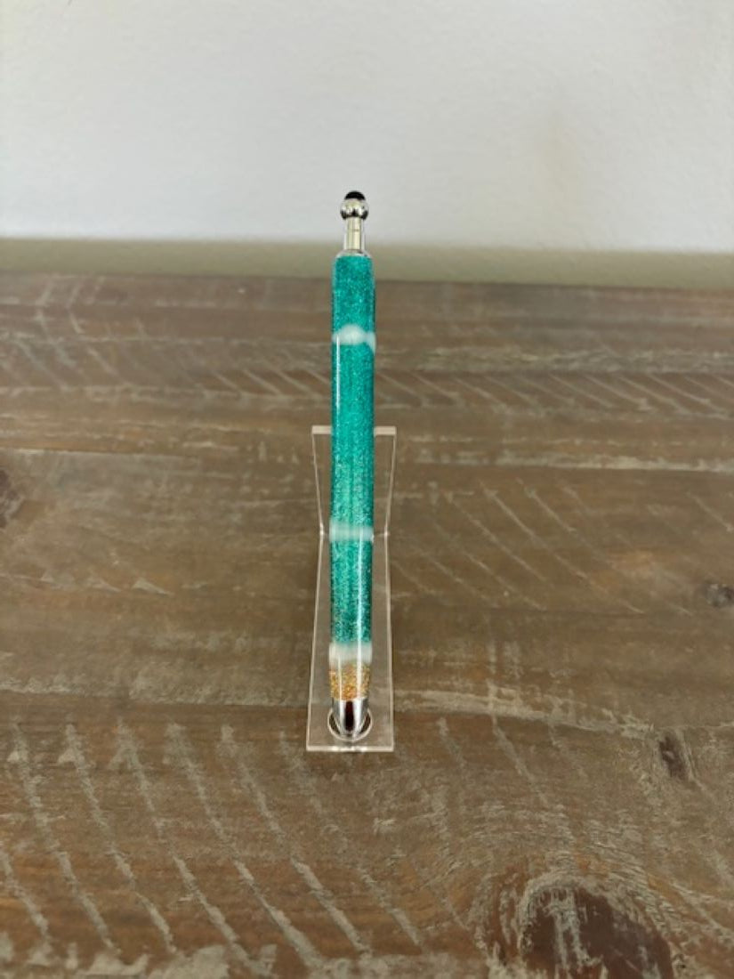 Ocean/Beach Themed Resin Gel Ink Pen, Go With The Flow