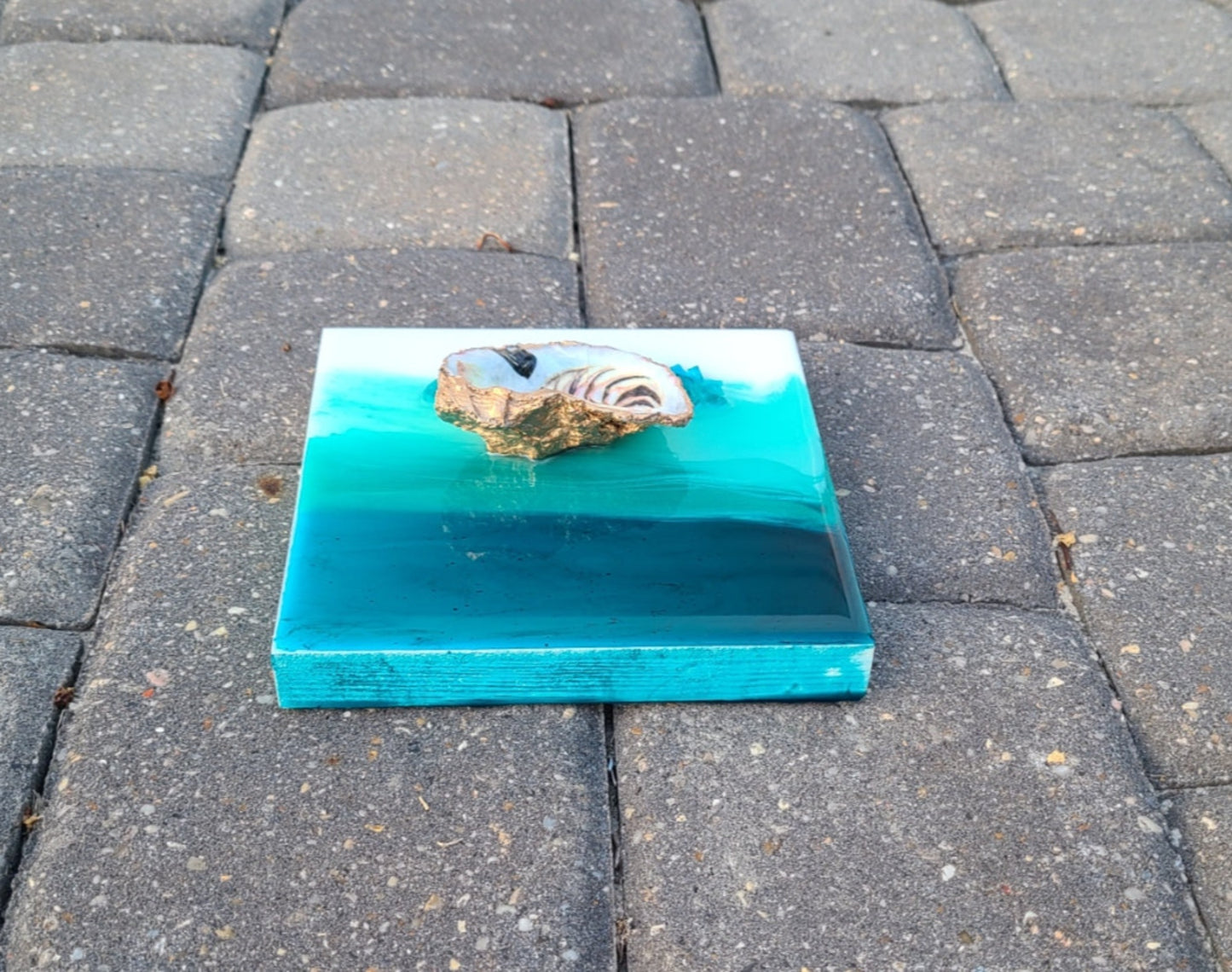 Nautilus Design On Oyster Shell Wall Art