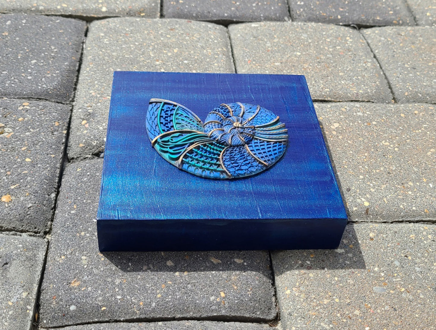 Detailed Nautilus On Wood Canvas Wall Art