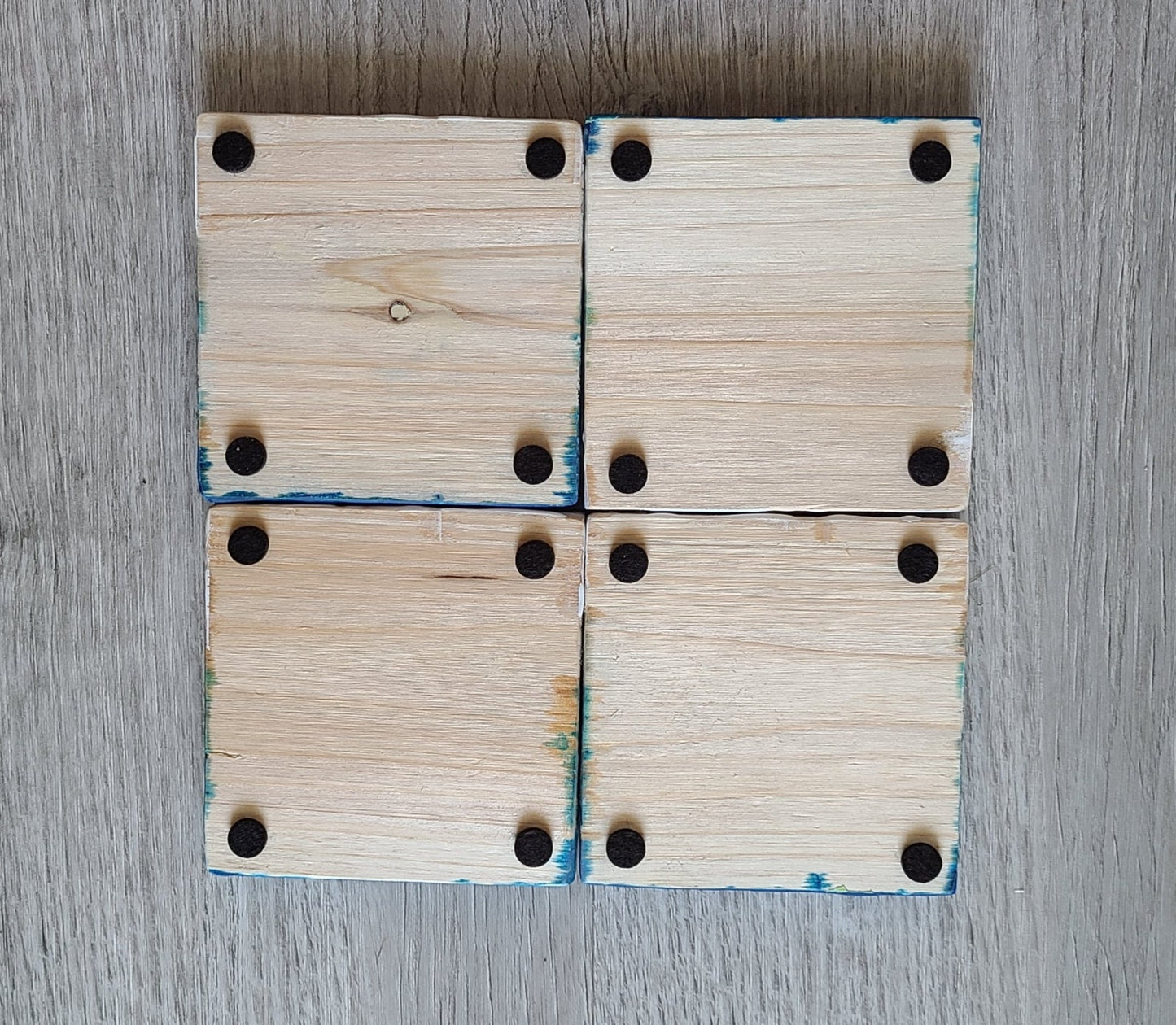 Ocean Water Themed Wood and Resin Coasters
