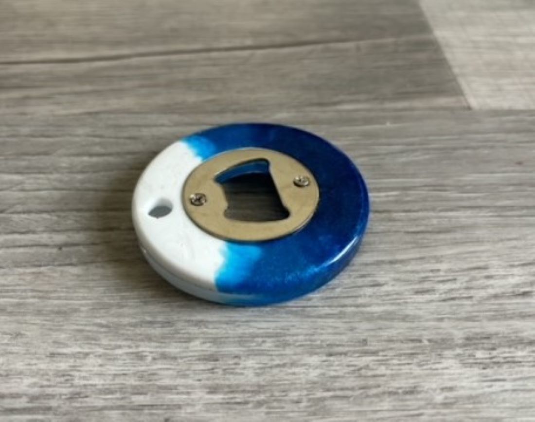 Handheld Bottle Opener, Ocean Design, Resin and Metal
