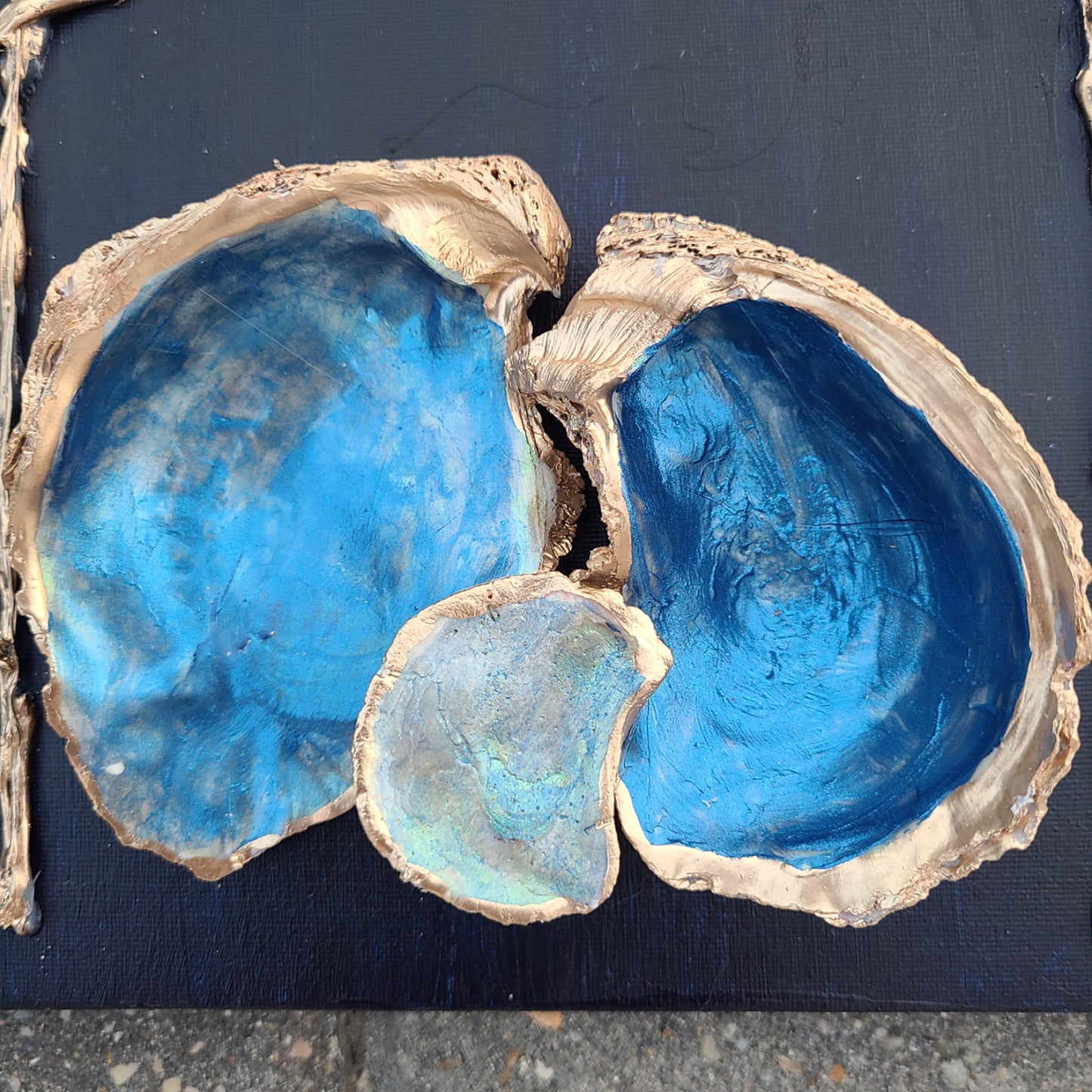 Real Oyster Shell Nativity Scene, 3-D Oyster Shell Artwork