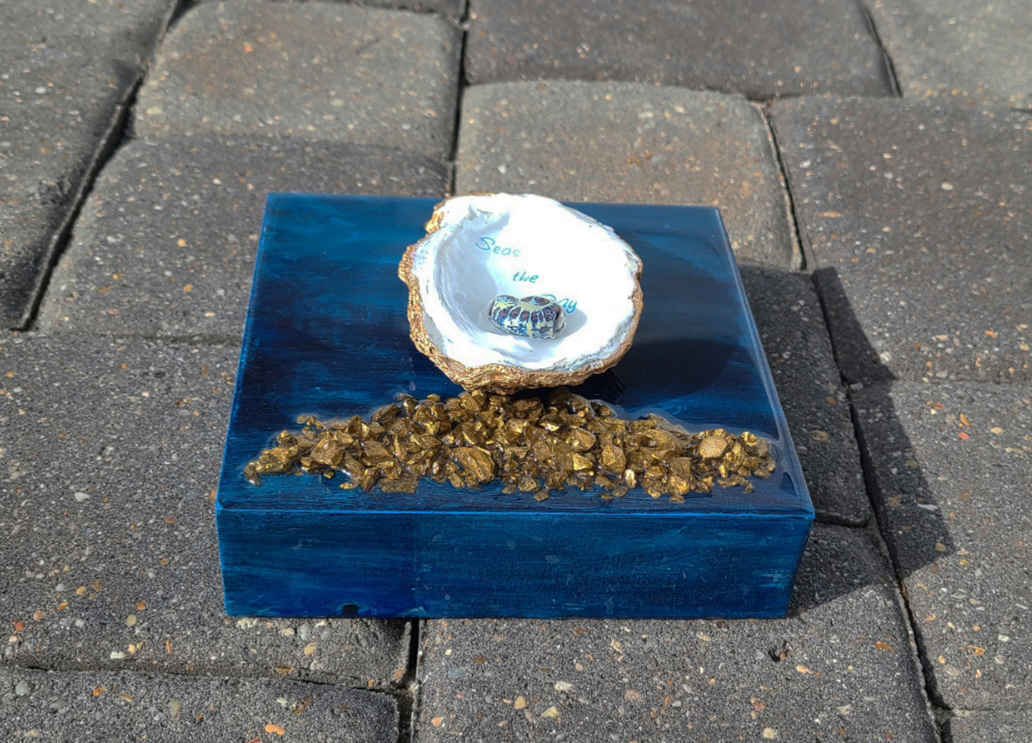 Seas The Day Wall Art, 3-Oyster Shell, Nautilus