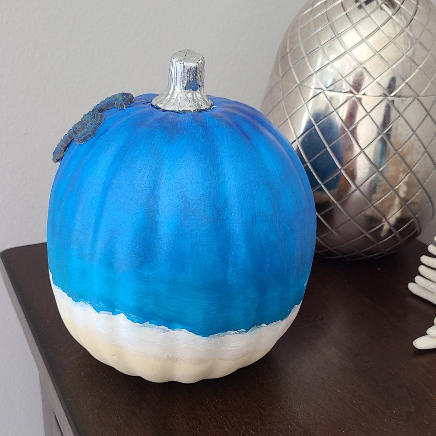 Ocean Themed Pumpkin With 3-D Starfish