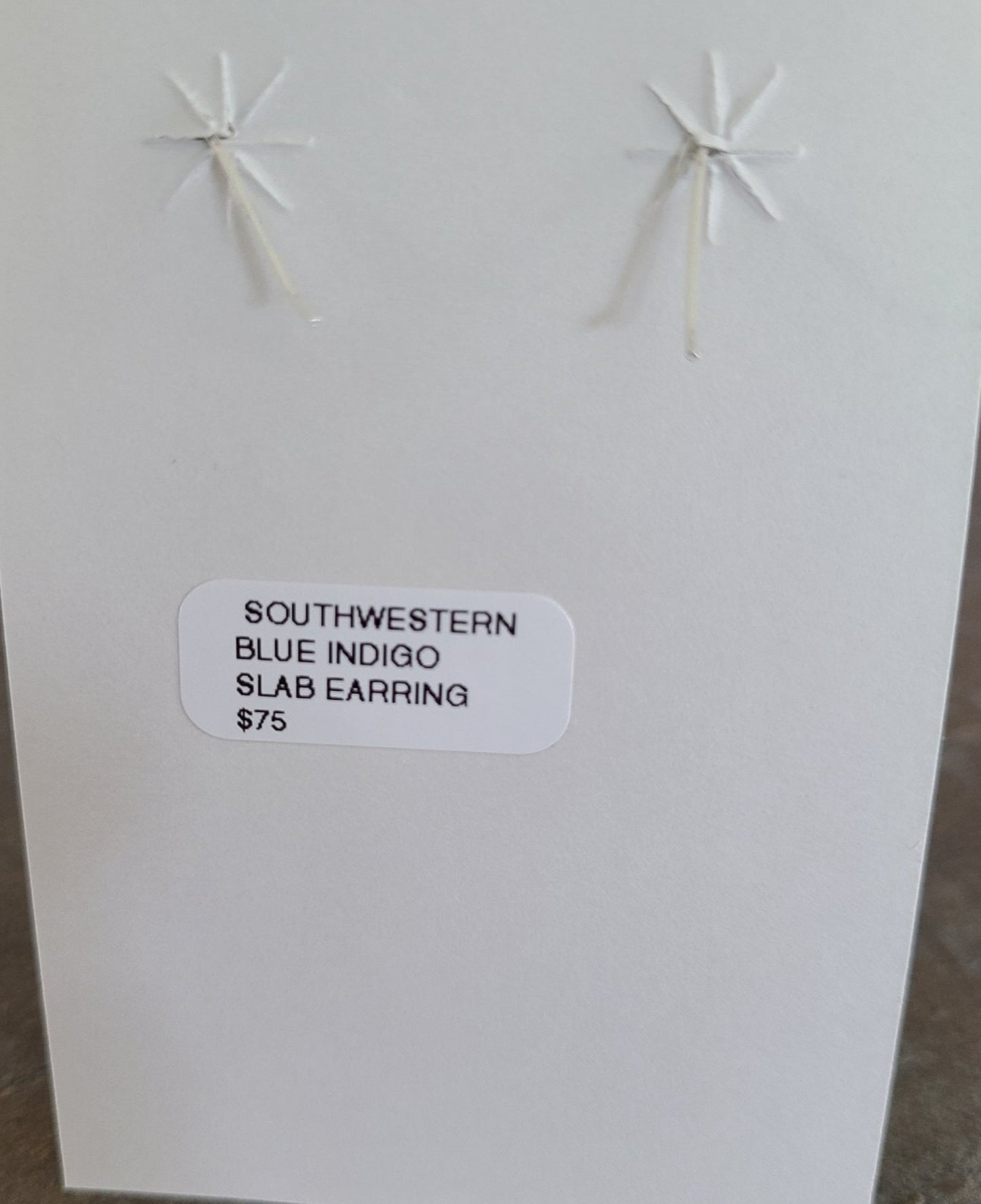 Teardrop Shaped Turquoise Slab Dangle Earrings, Sterling