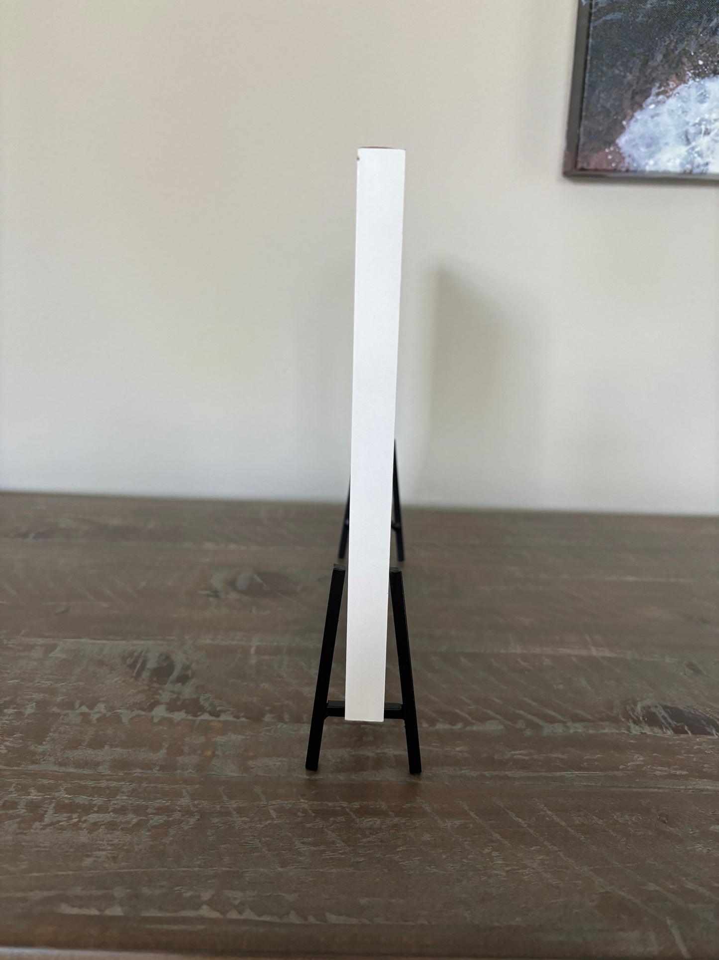 Foamy Ocean in White Frame, Resin on Glass