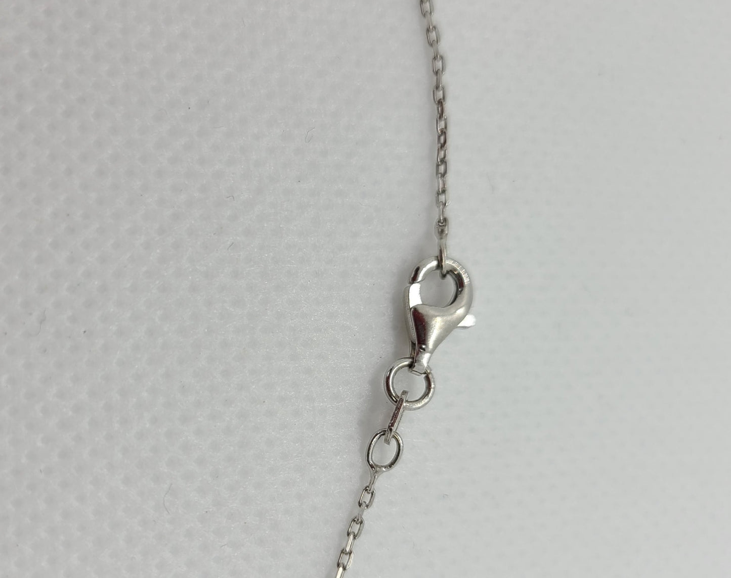 Sterling Silver Anchor With CZ Necklace