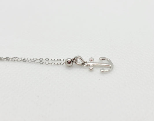 Petite Anchor Necklace, Sterling Silver