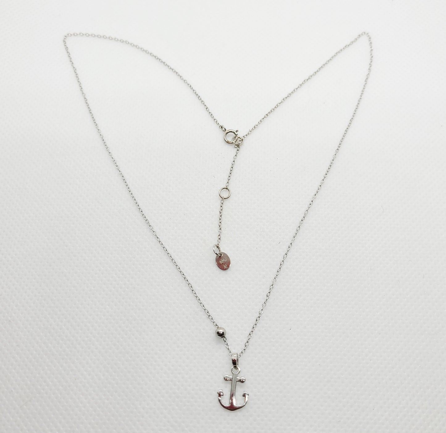 Petite Anchor Necklace, Sterling Silver