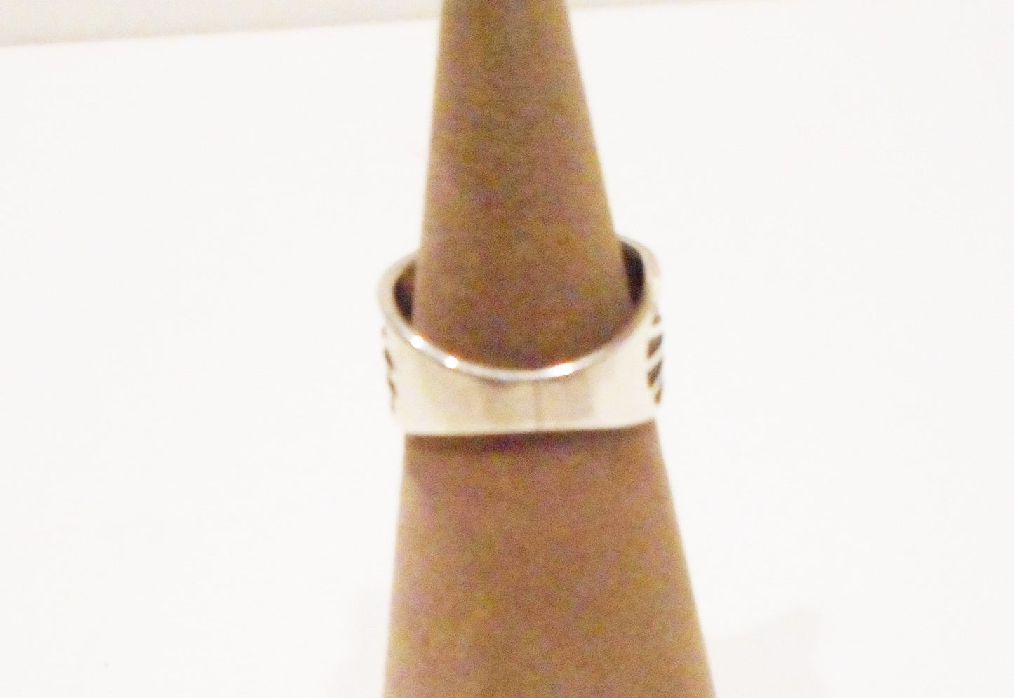 Navajo Storybook Ring, Sterling and 14kt Gold, Bear Symbol