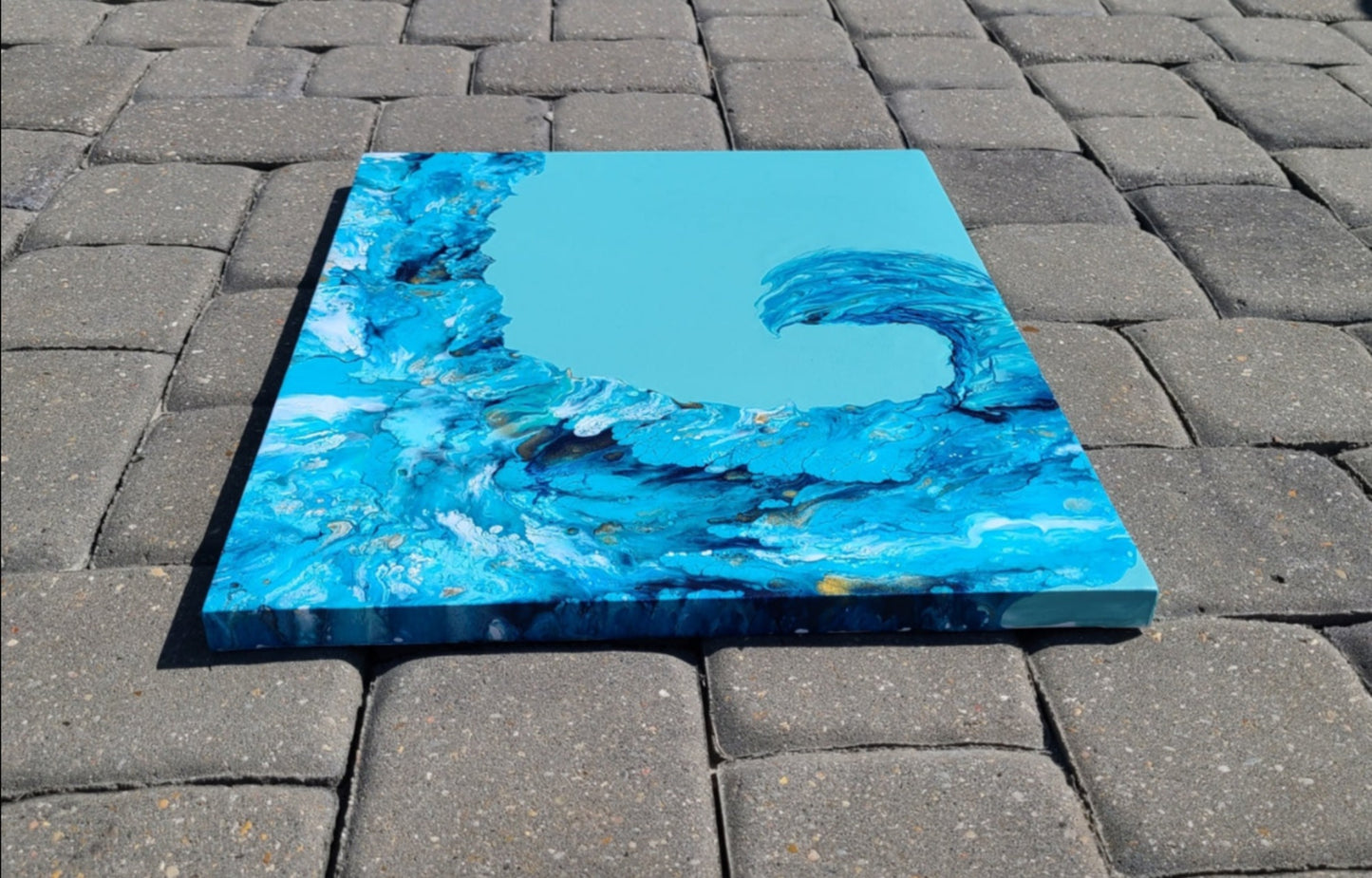 Big Wave, 16 x 20, Acrylic Painting on Wood