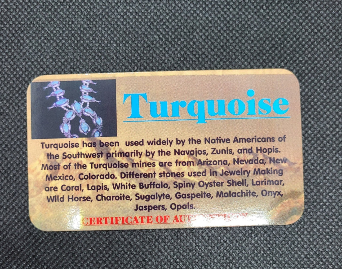 Bisbee Turquoise Pendant, Rare Stone, Navajo Artist, Larry M. Yazzie