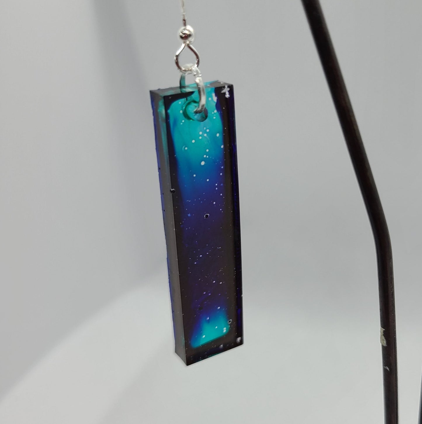Lightweight Resin Earring and Pendant Set, Underwater, Blue & Green