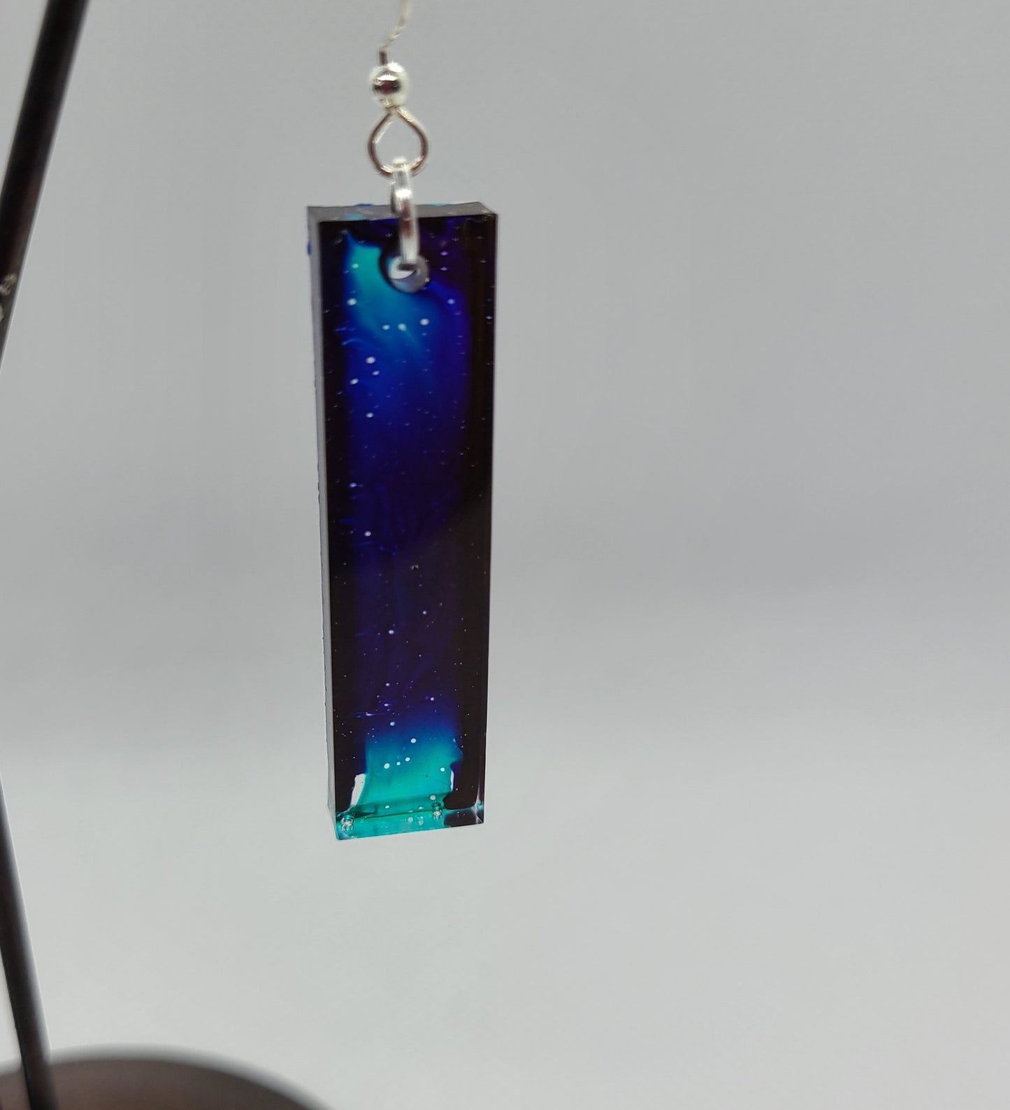 Lightweight Resin Earring and Pendant Set, Underwater, Blue & Green