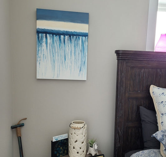 Over the Edge, Waterfall Swipe, Acrylic Wall Art