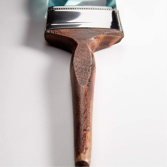 Paint Brush Magnifying Glass, Cyan Design