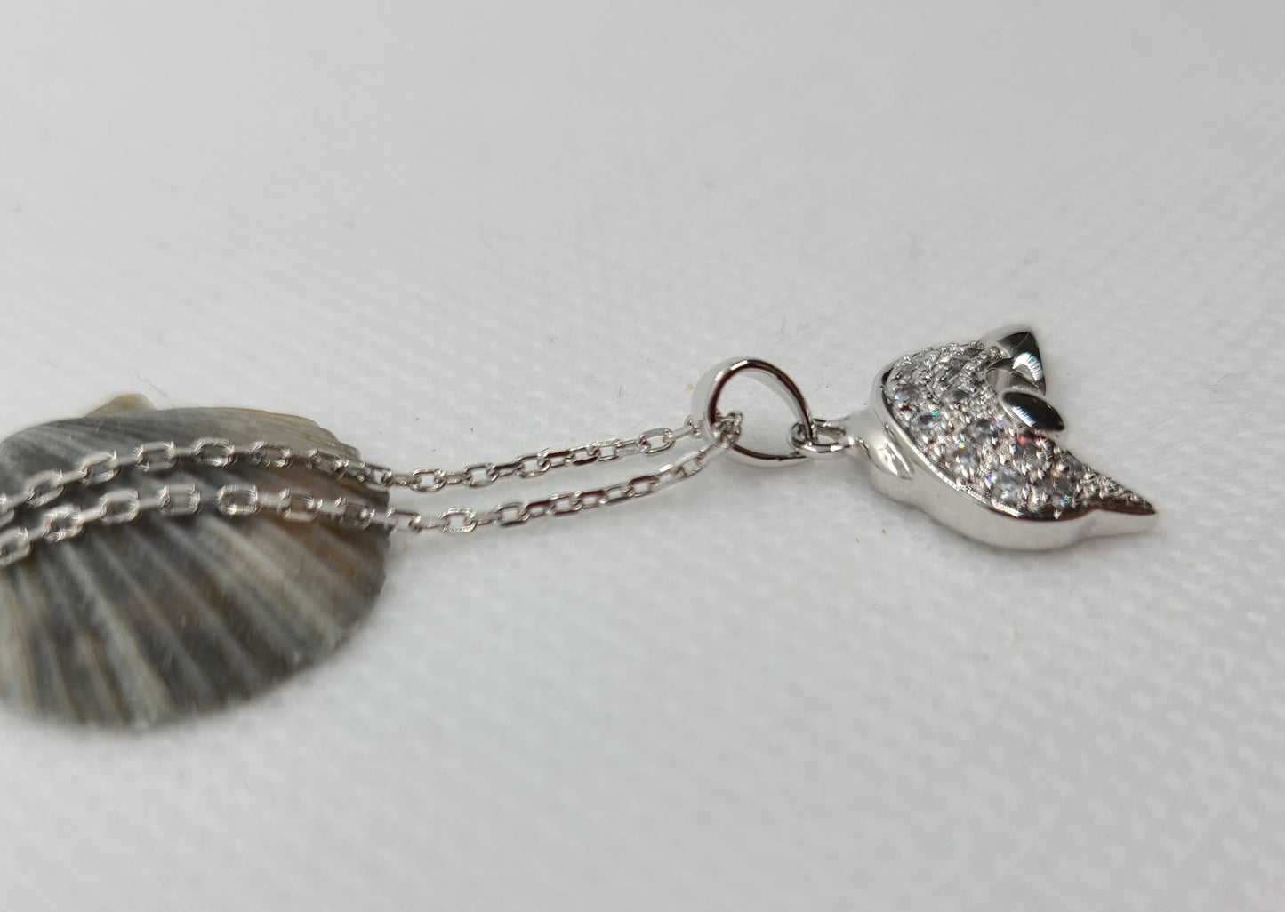 Dolphin Necklace, Sterling Silver and CZ