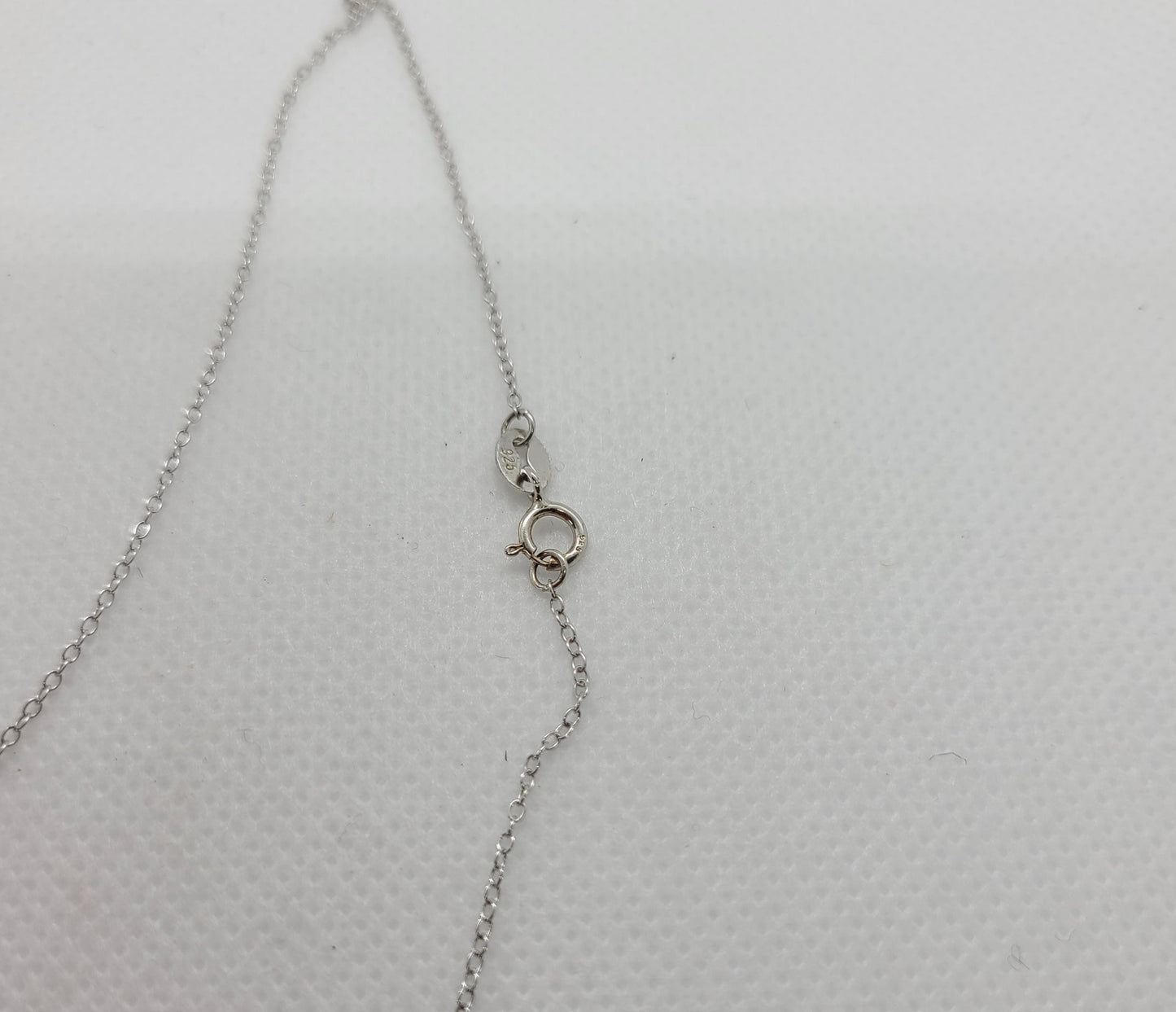 State of Florida Necklace, Sterling Silver and Opal, 16 inches