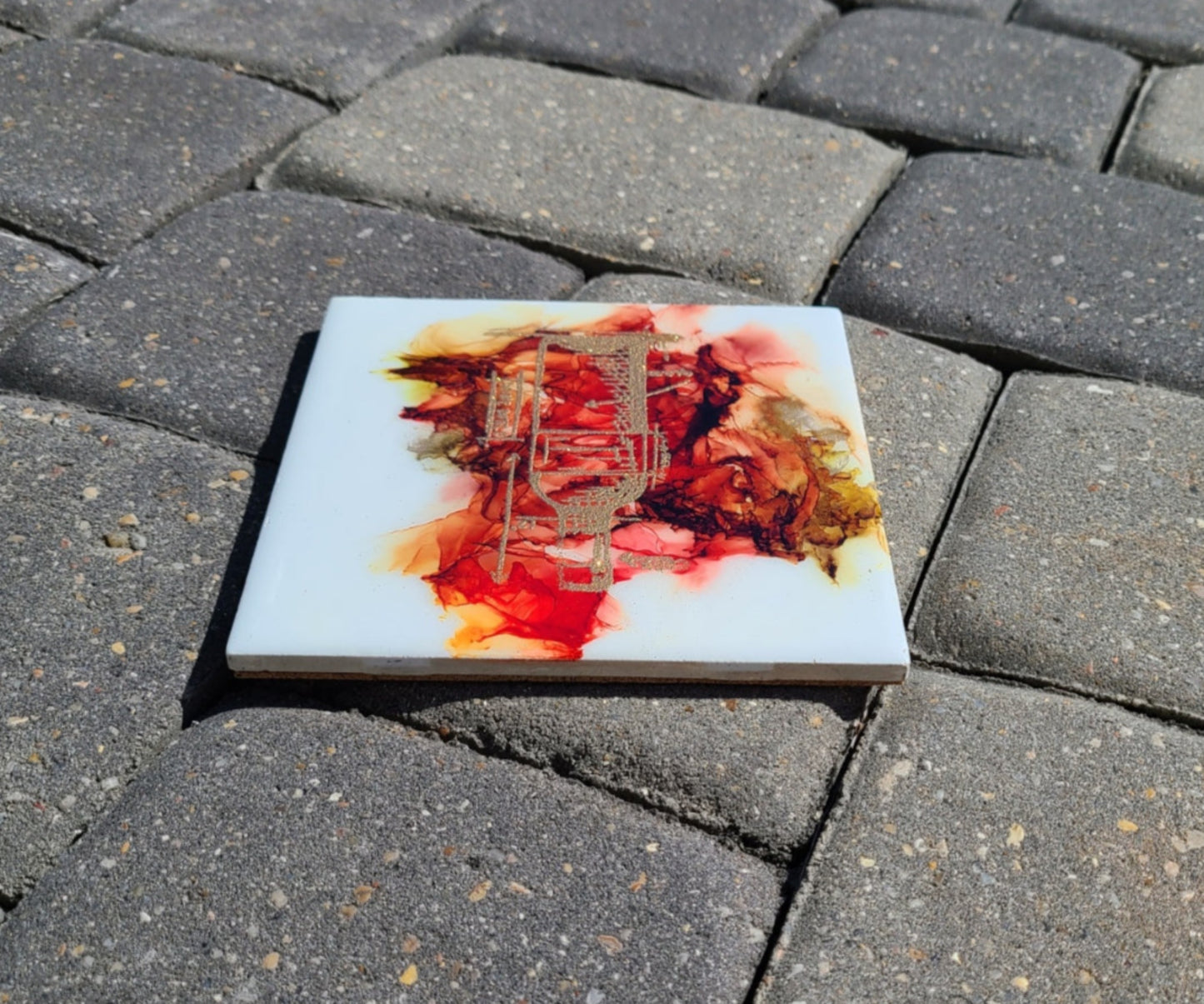 Wine Theme Trivet, 6 x 6