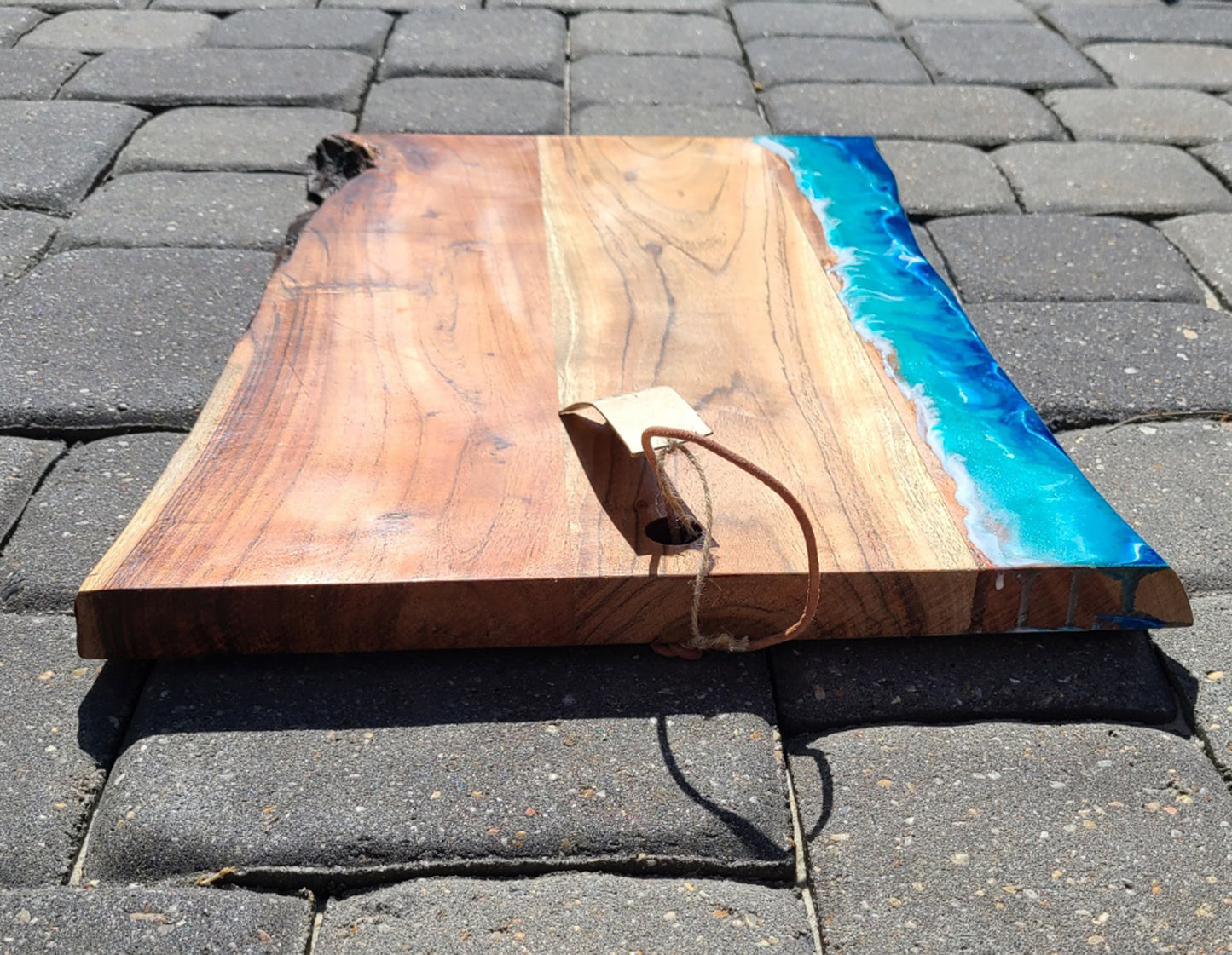 Large Live Edge Cutting Board, Wild, Wild Waves