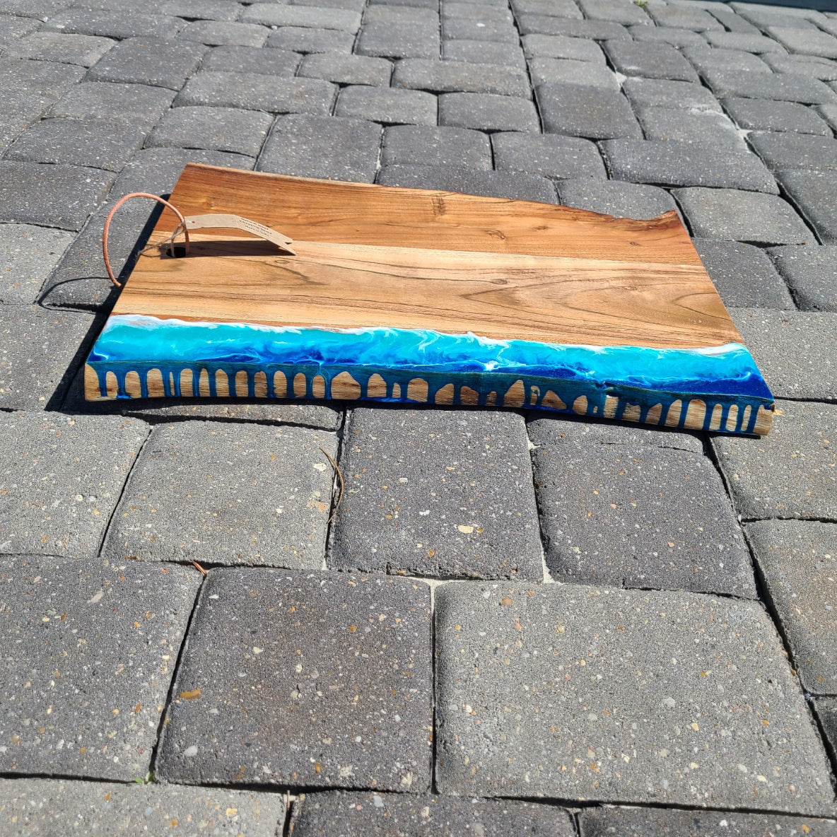 Large Live Edge Cutting Board, Wild, Wild Waves
