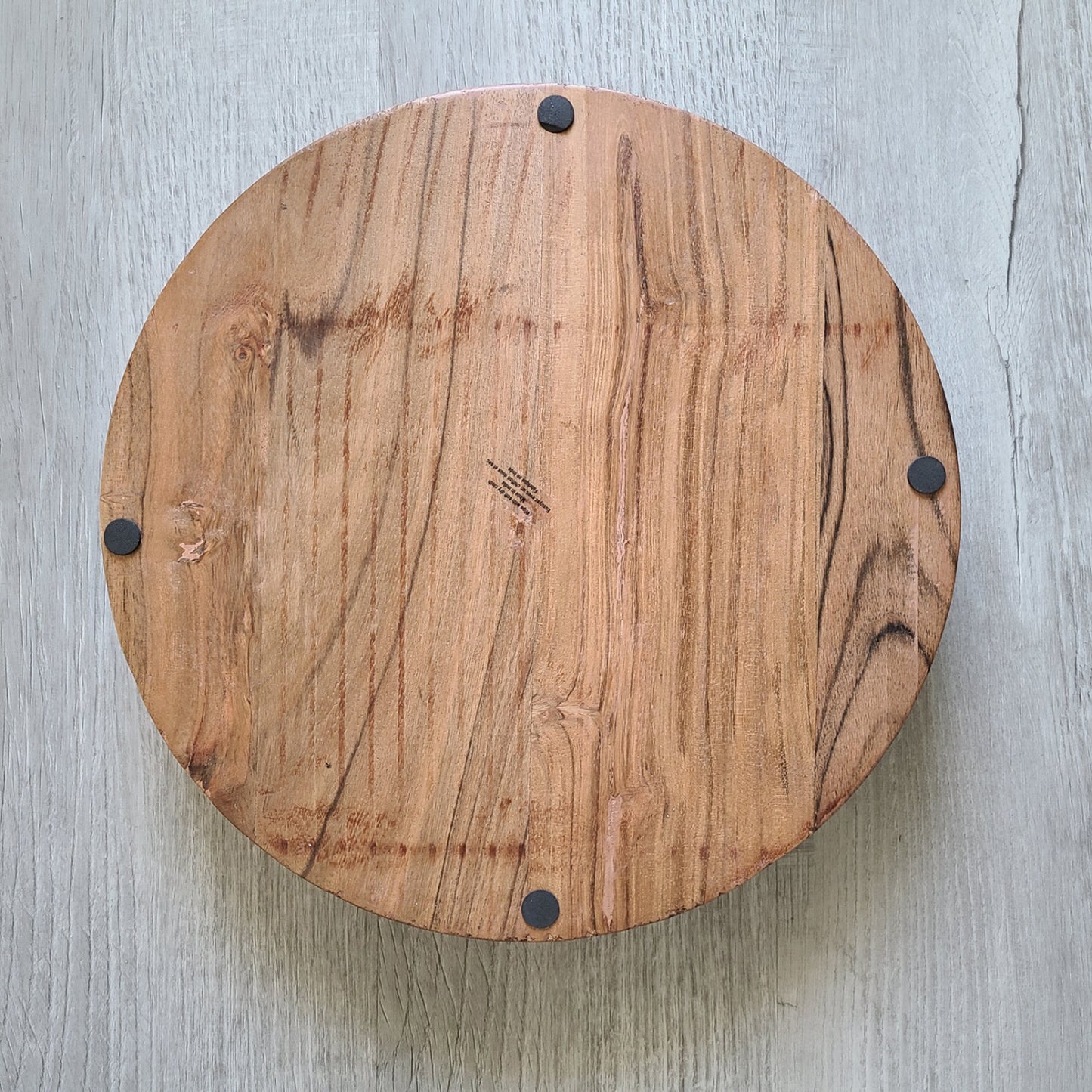 Large Round Tray, Bark Edge, Deep Water, 14 Inches
