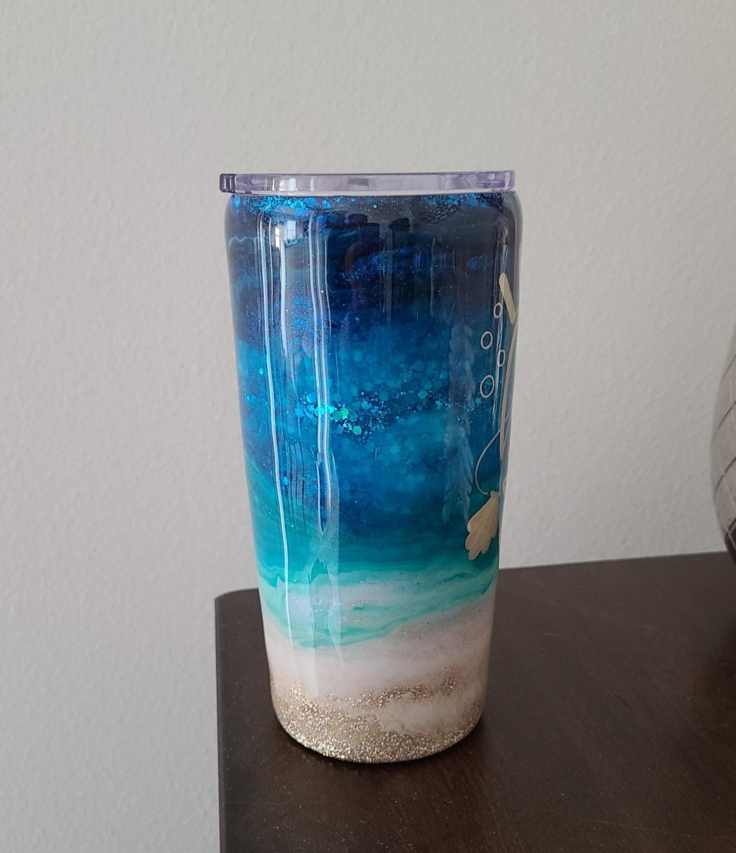Life is Better At The Beach Tumbler, Double Wall, Straw & Cleaner