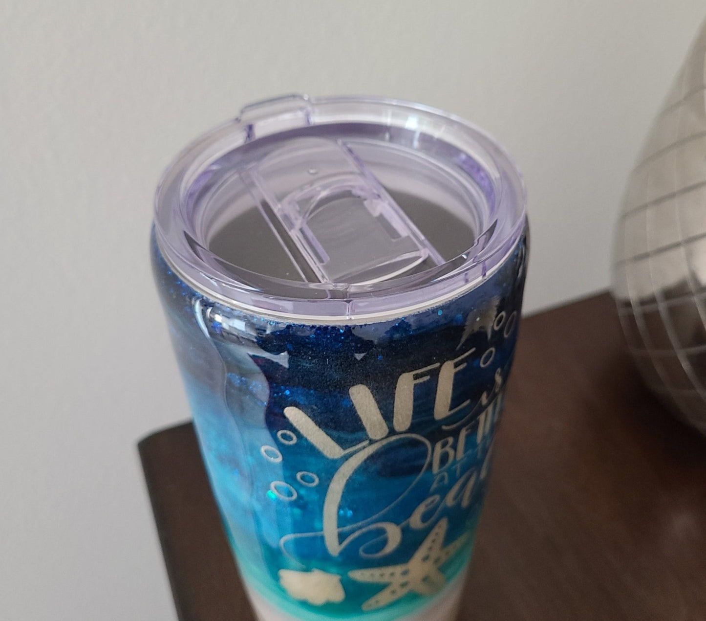 Life is Better At The Beach Tumbler, Double Wall, Straw & Cleaner