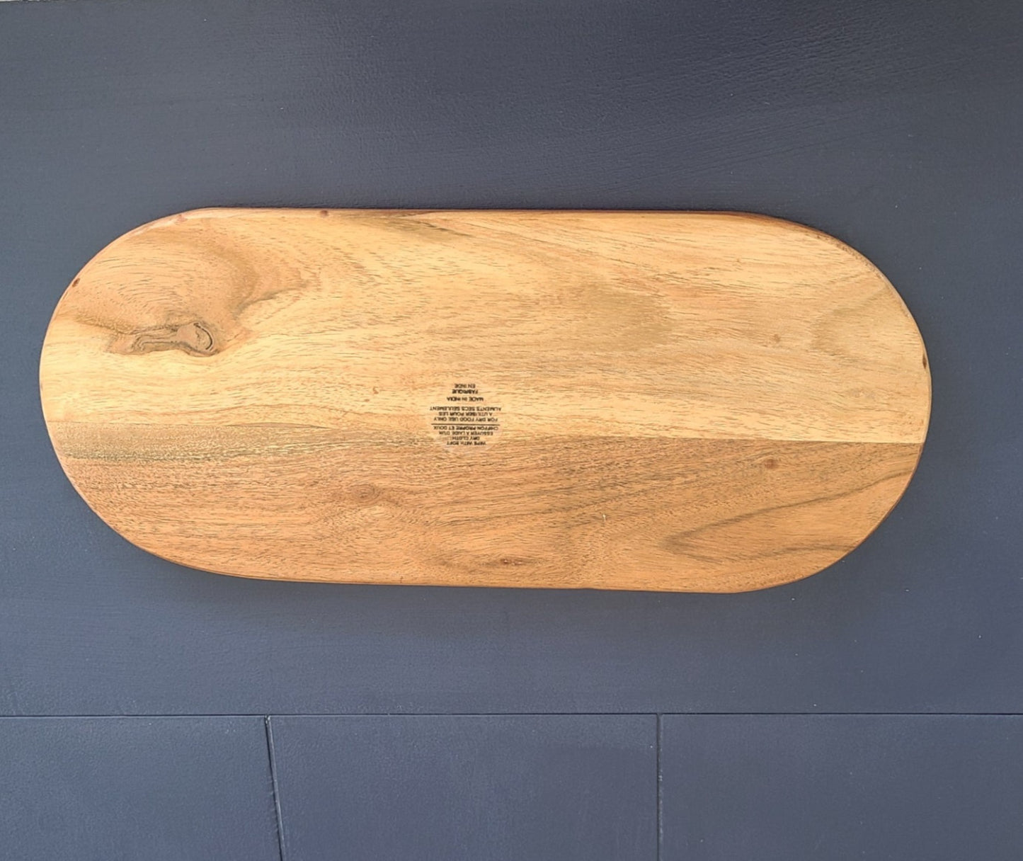 Wood Oblong Tray, Infinity Ocean, 14 x 6 inches