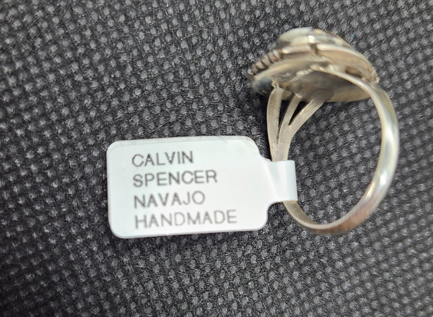 Pear Shaped Wild Horse and Sterling Silver Ring, Size 6