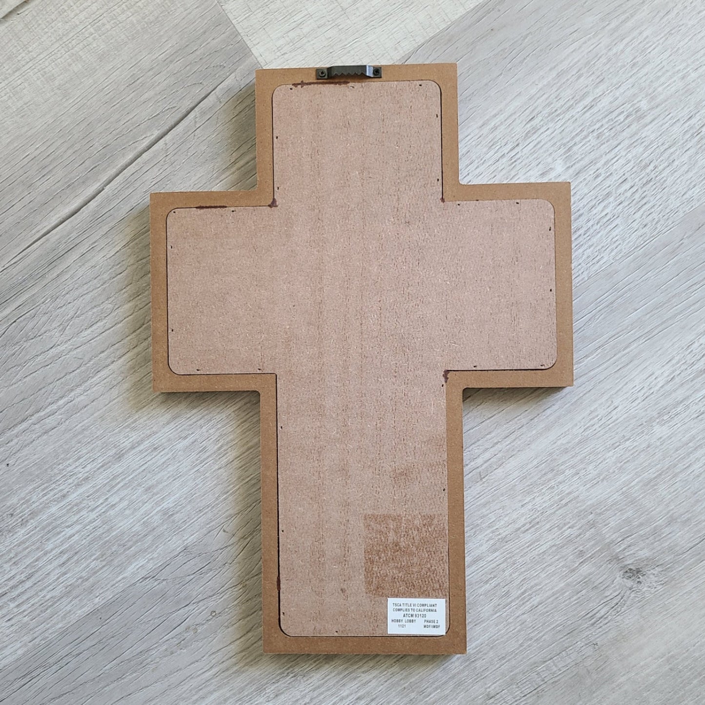 Resin and Wood Cross, Sherbet Colors & Shells