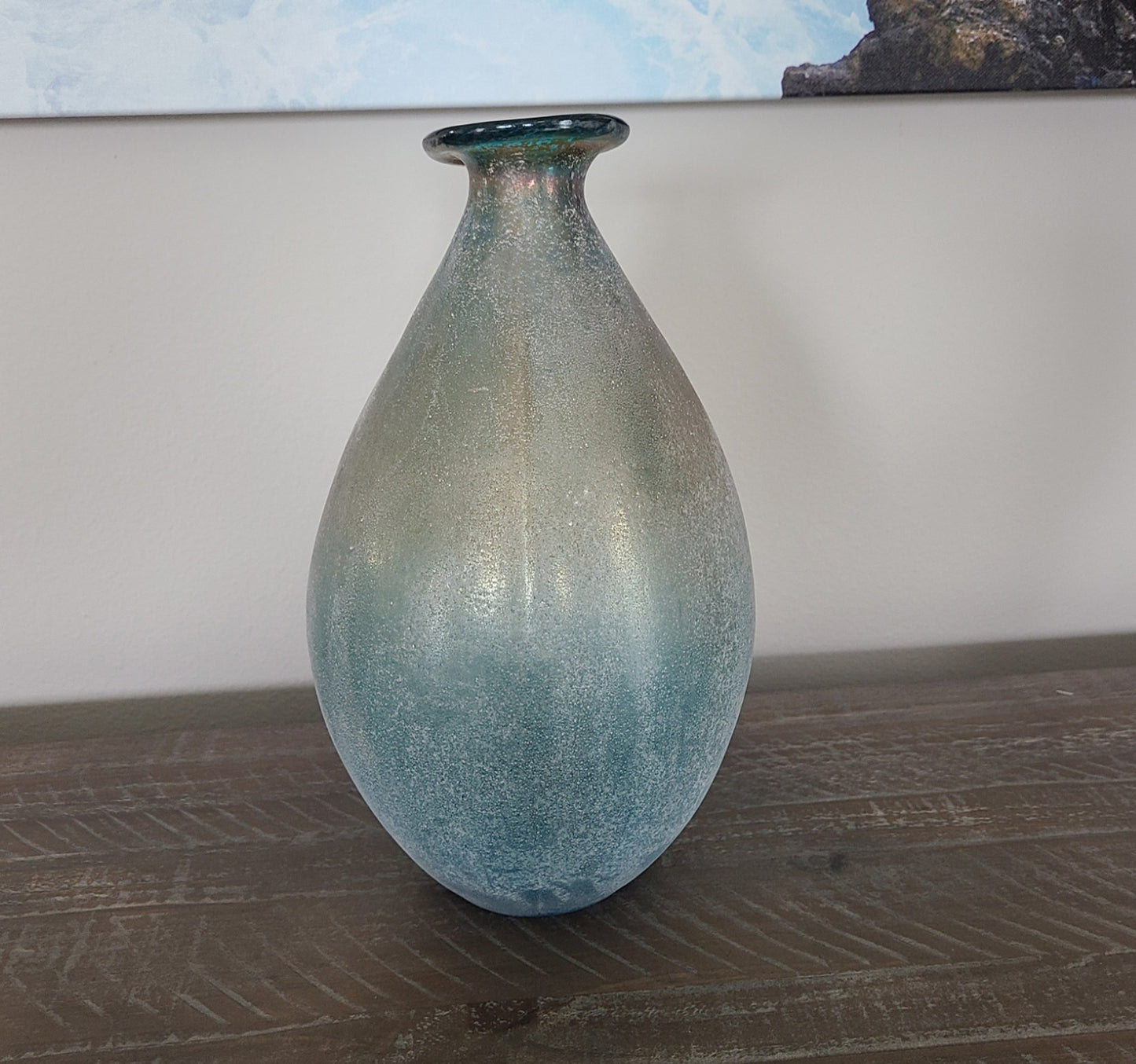 Sea of Dreams Vase, 12 Inches, Turquoise