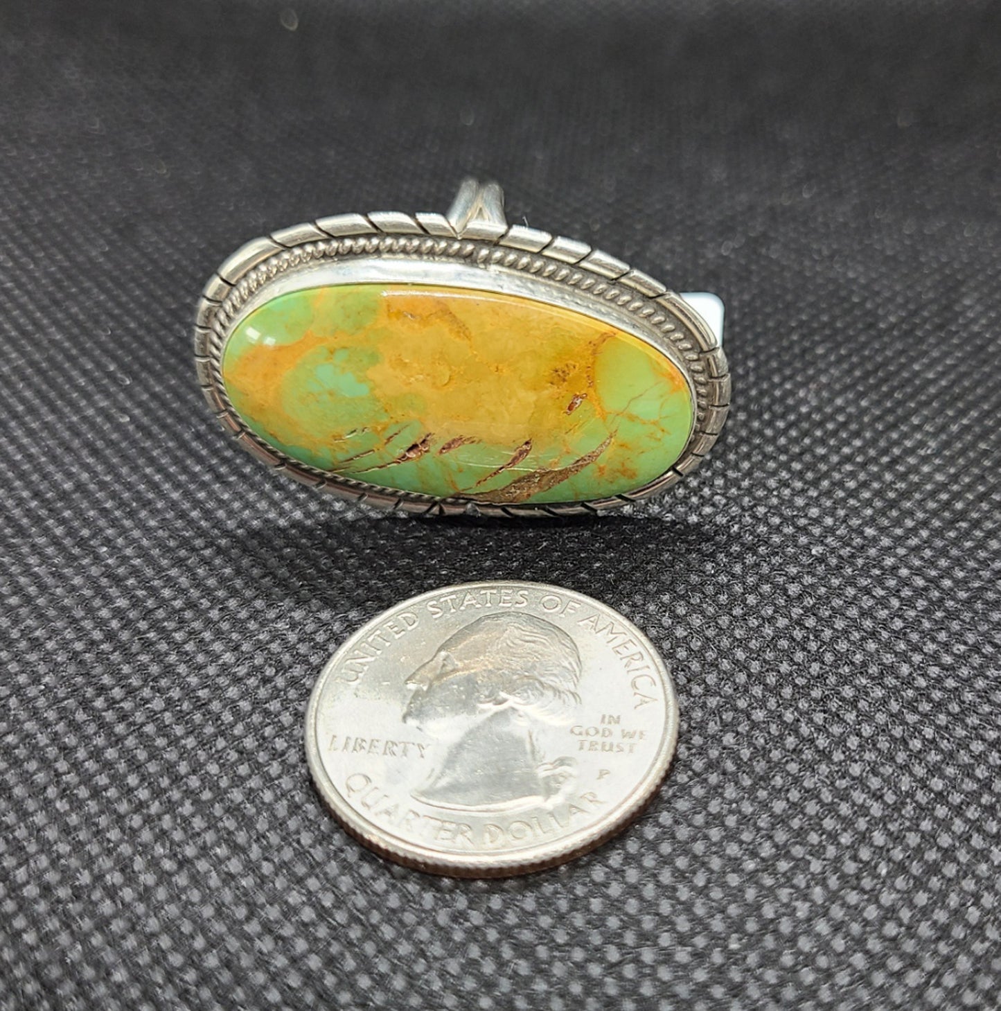Royston Turquoise Ring, Large Oval, Size 8.5