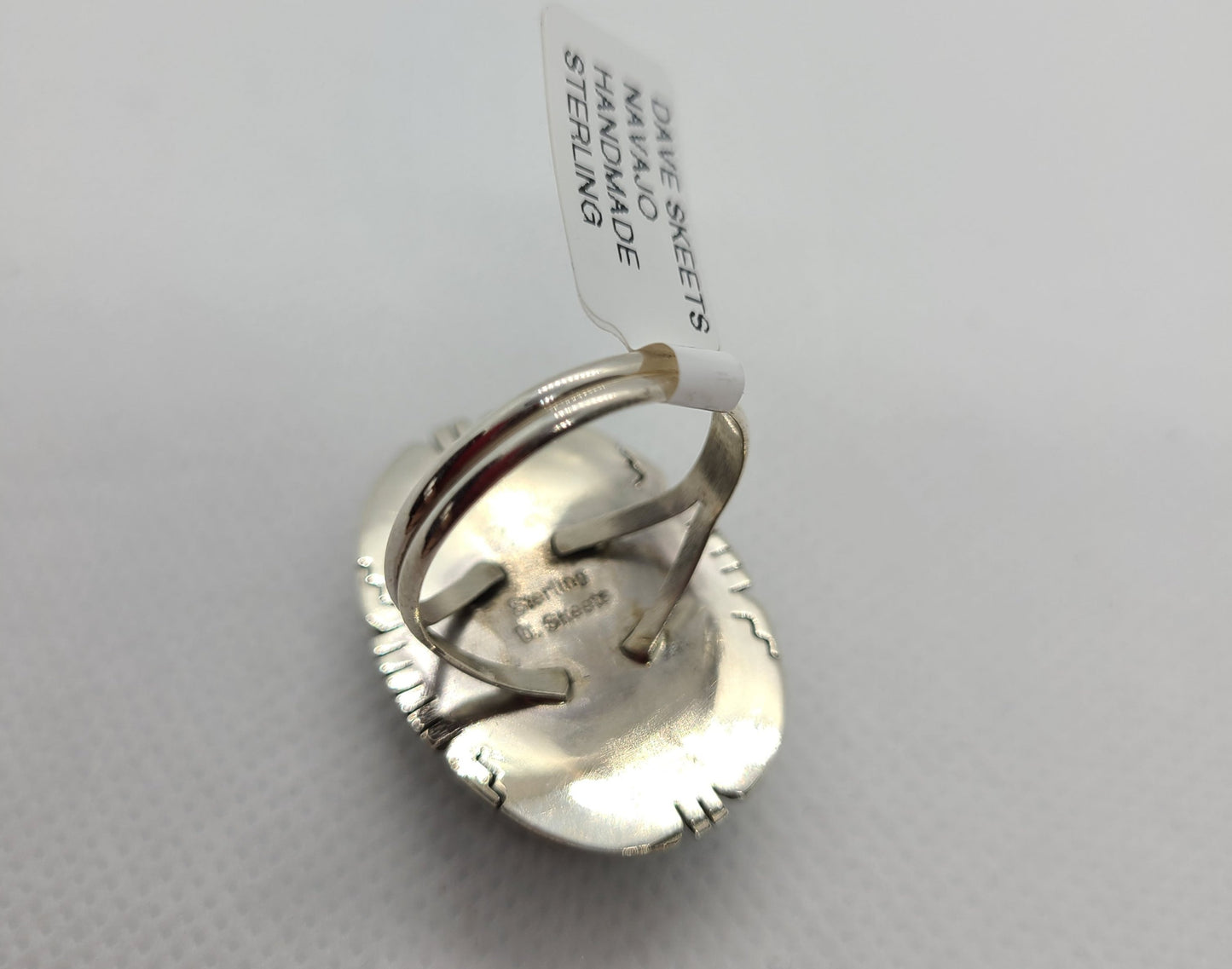 Sonoran Gold Turquoise Ring, Size 9, Navajo Artist, Dave Skeets