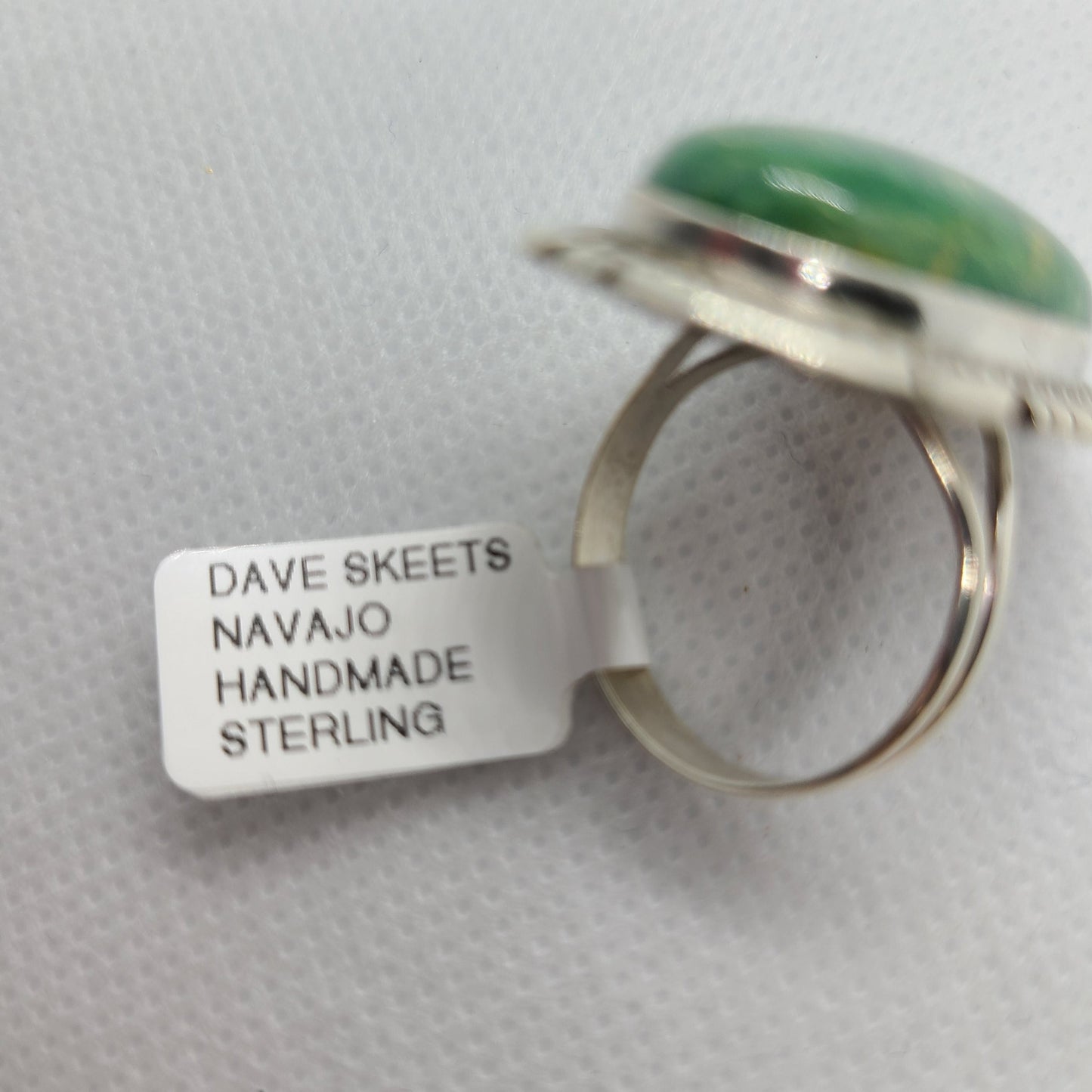 Sonoran Gold Turquoise Ring, Size 9, Navajo Artist, Dave Skeets