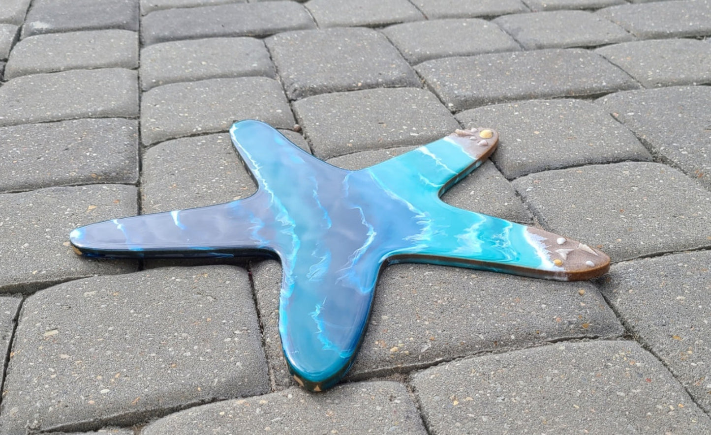 Starfish and Ocean, Beach, Wall Art
