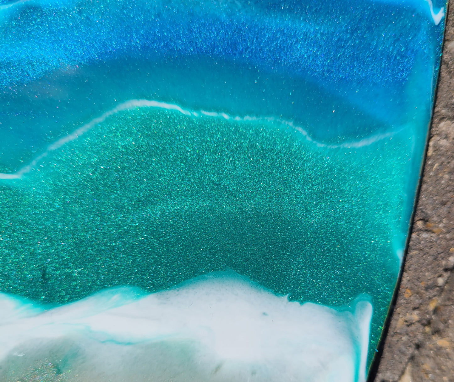 Ocean Scene Surfboard, Wall Art, 12 x 4 Inch, Wood