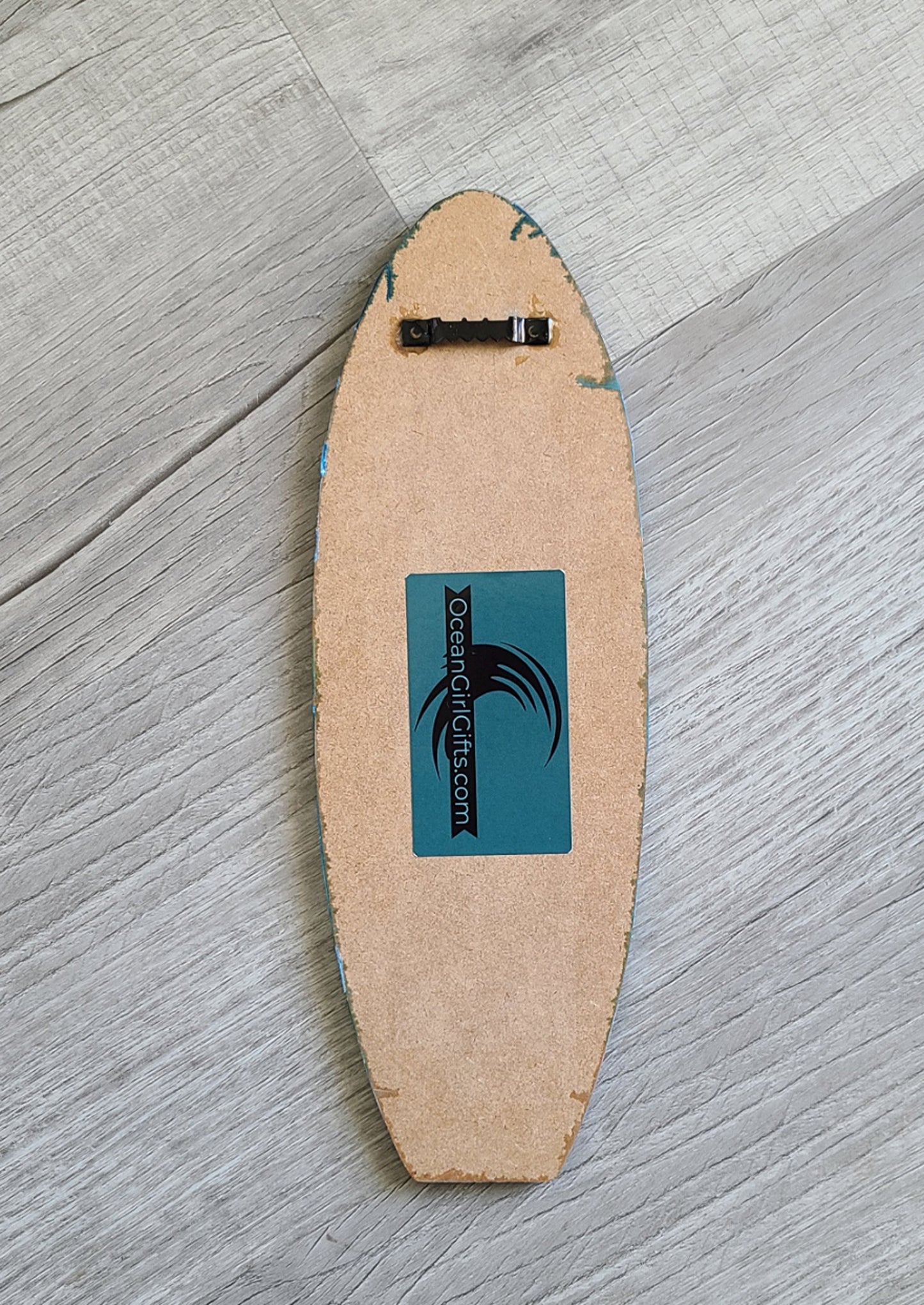 Ocean Scene Surfboard, Wall Art, 12 x 4 Inch, Wood