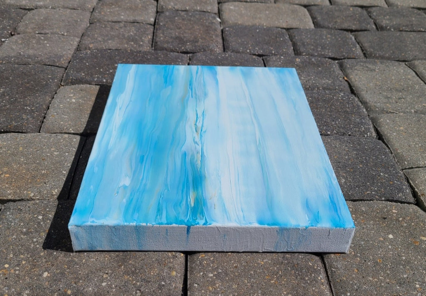 Tranquility, Calm Seas and Blue Skies, 14 x 11 Canvas Acrylic Painting