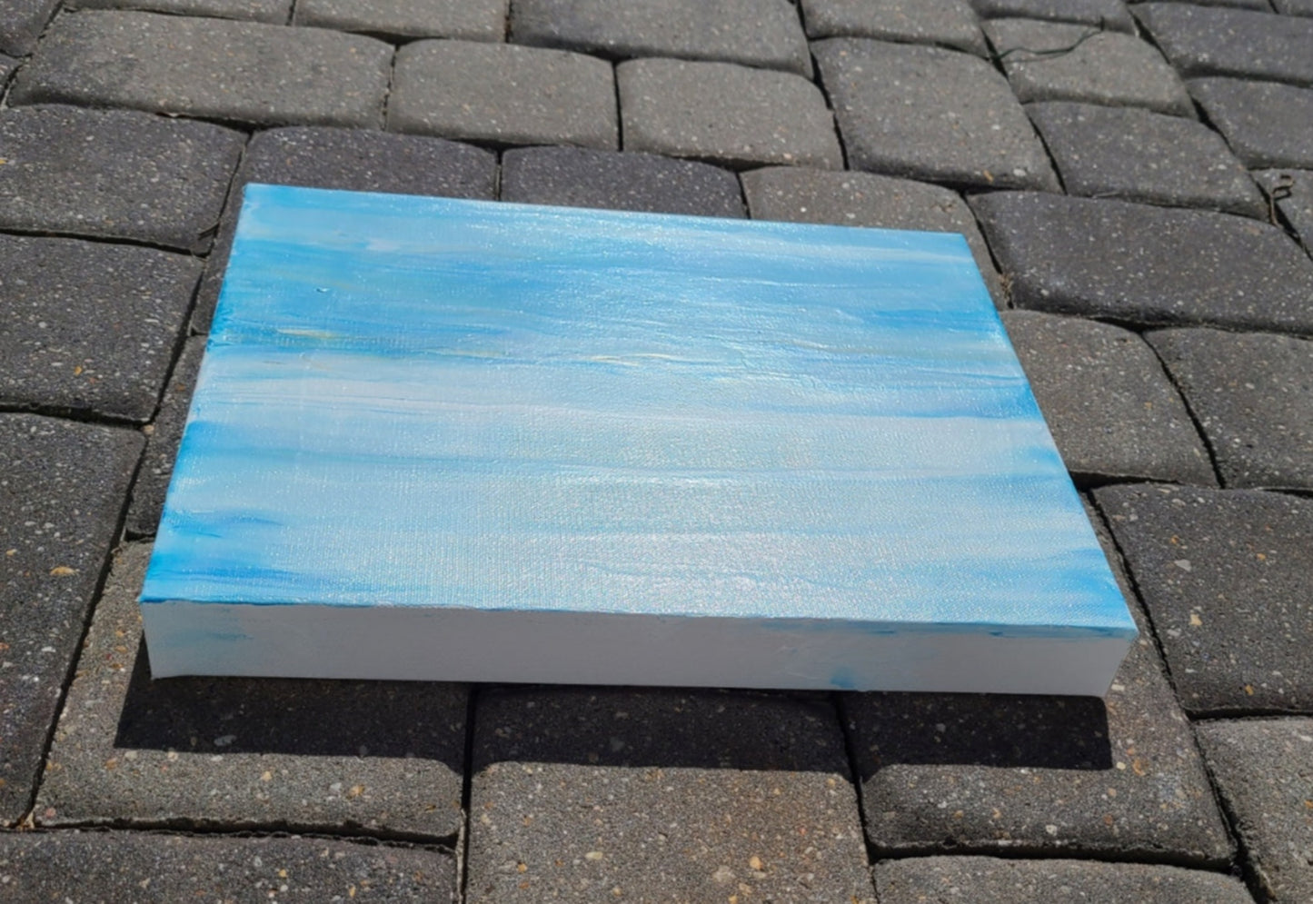 Tranquility, Calm Seas and Blue Skies, 14 x 11 Canvas Acrylic Painting
