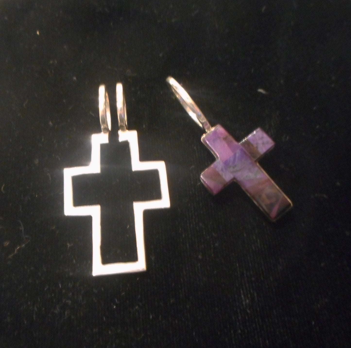 Sugilite Cross Pendant, Wearable 3 Ways