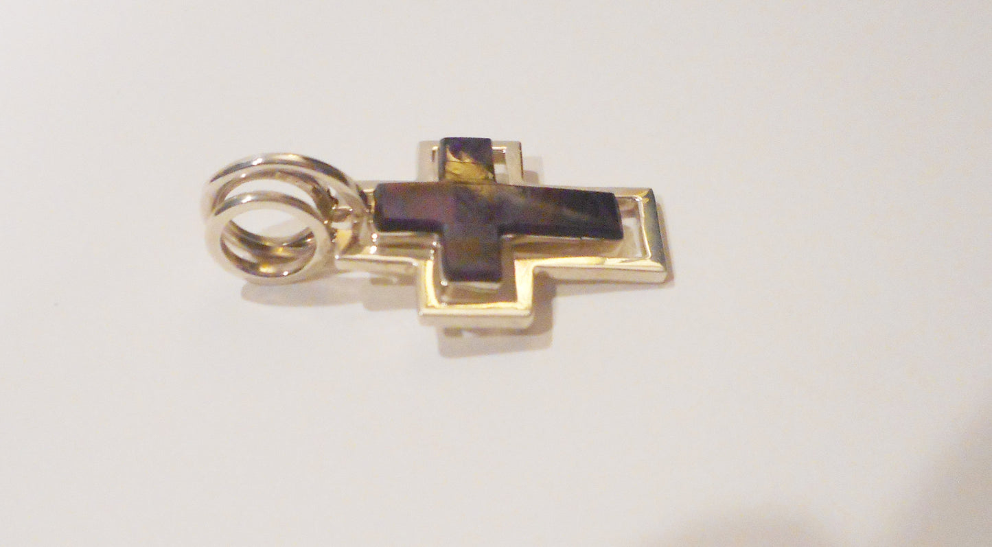 Sugilite Cross Pendant, Wearable 3 Ways