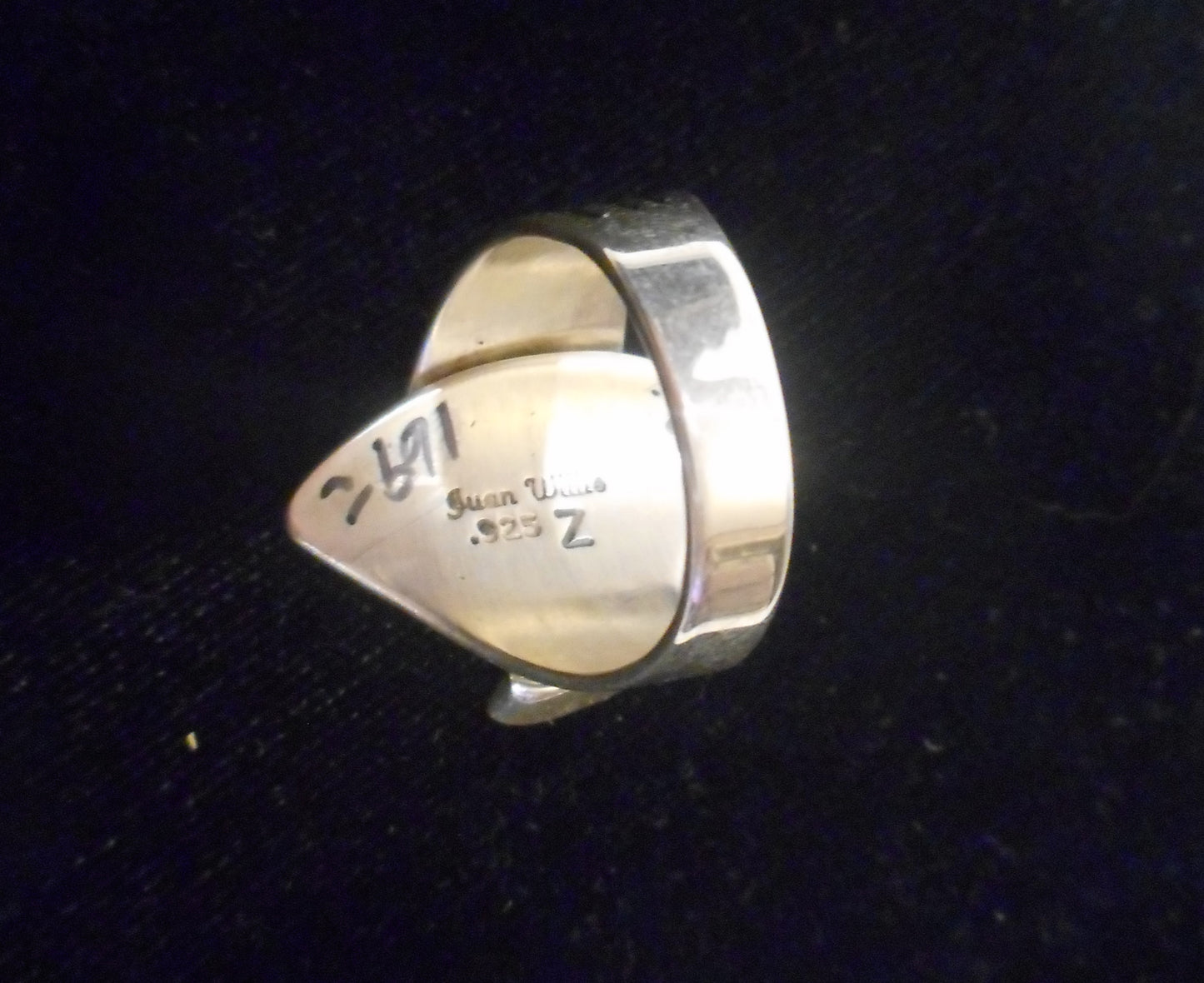 Adjustable Green Turquoise Ring, Sterling, Gertrude Zachary