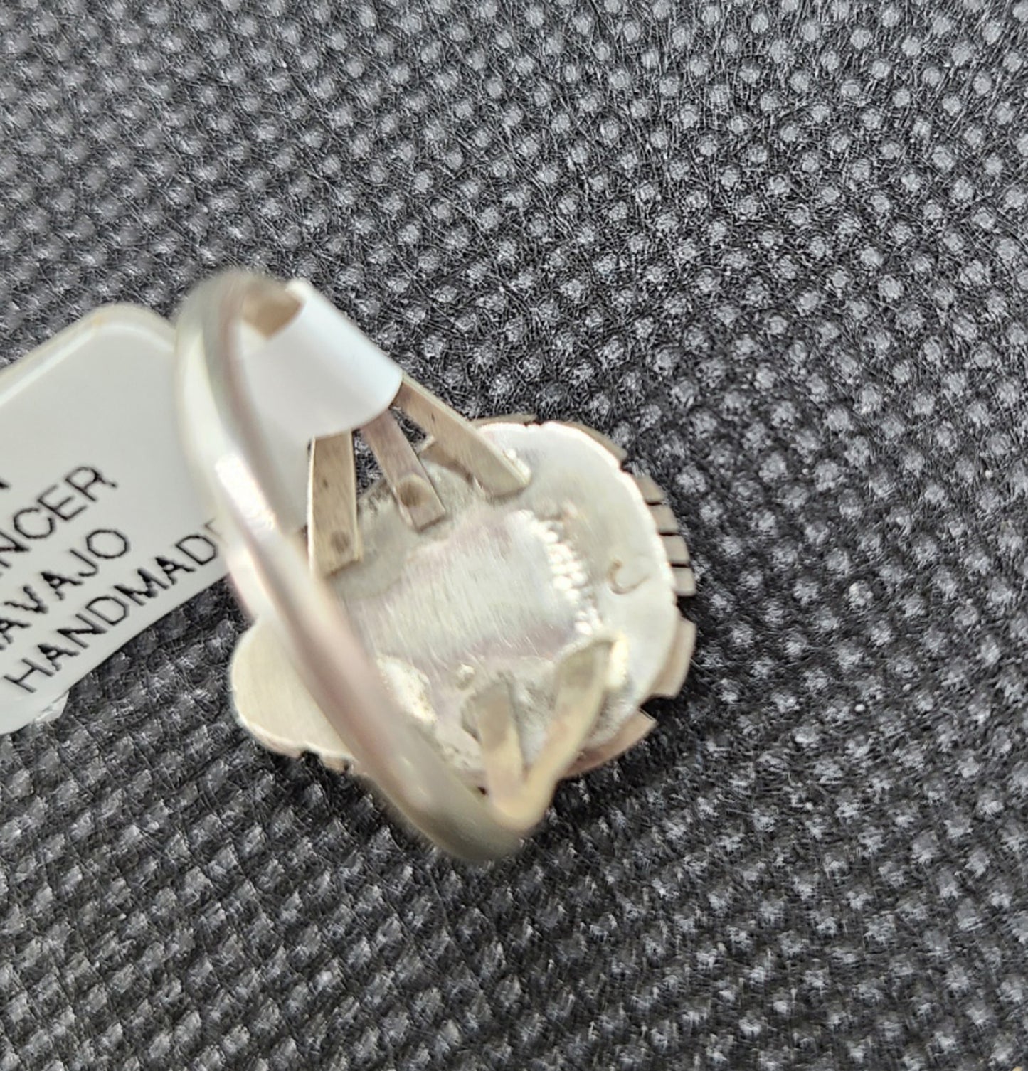 Pear Shaped Wild Horse and Sterling Silver Ring, Size 7.5