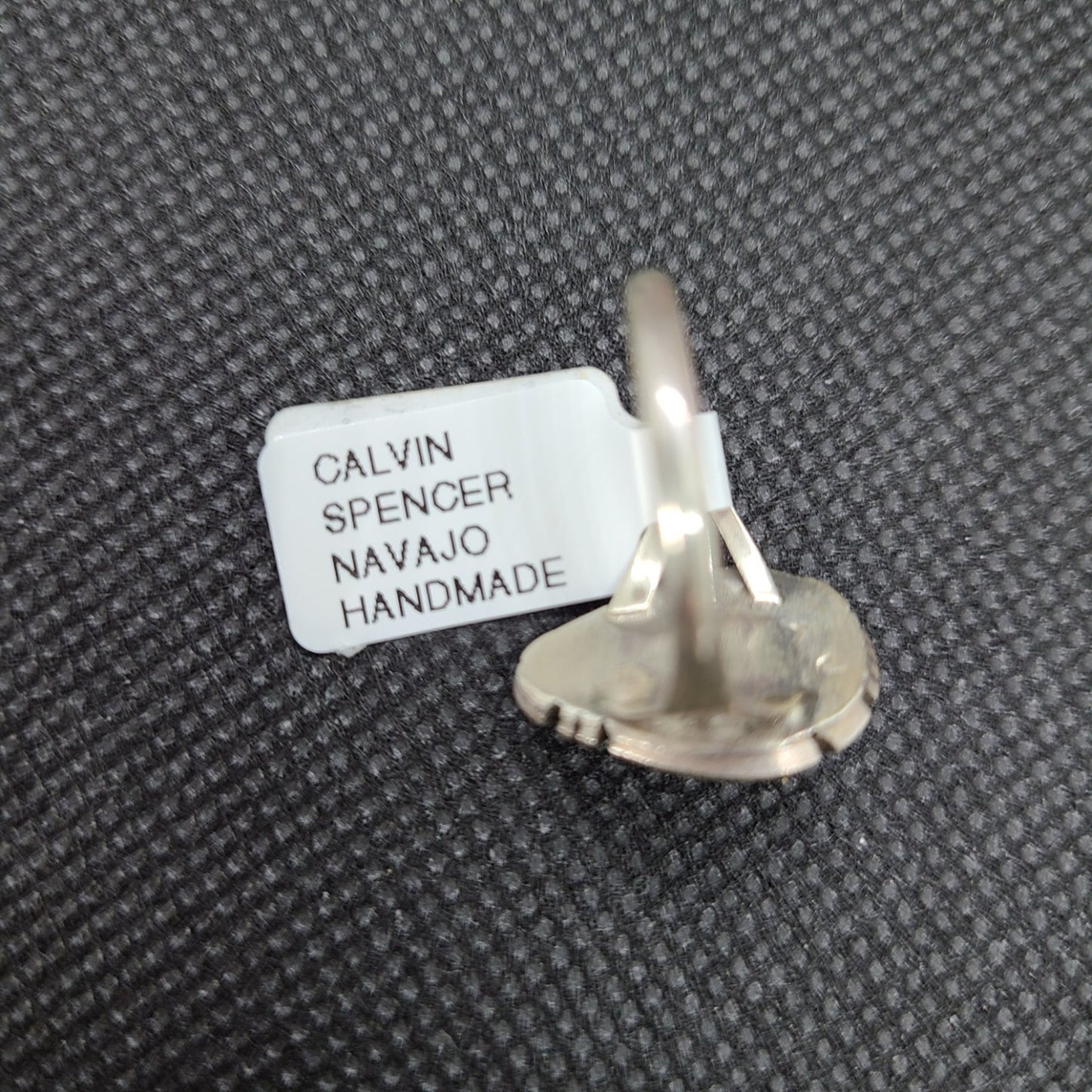 Pear Shaped Wild Horse and Sterling Silver Ring, Size 7.5
